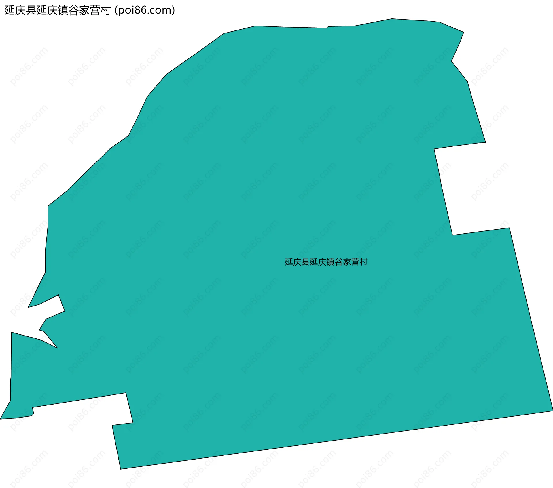 延庆县延庆镇谷家营村边界地图