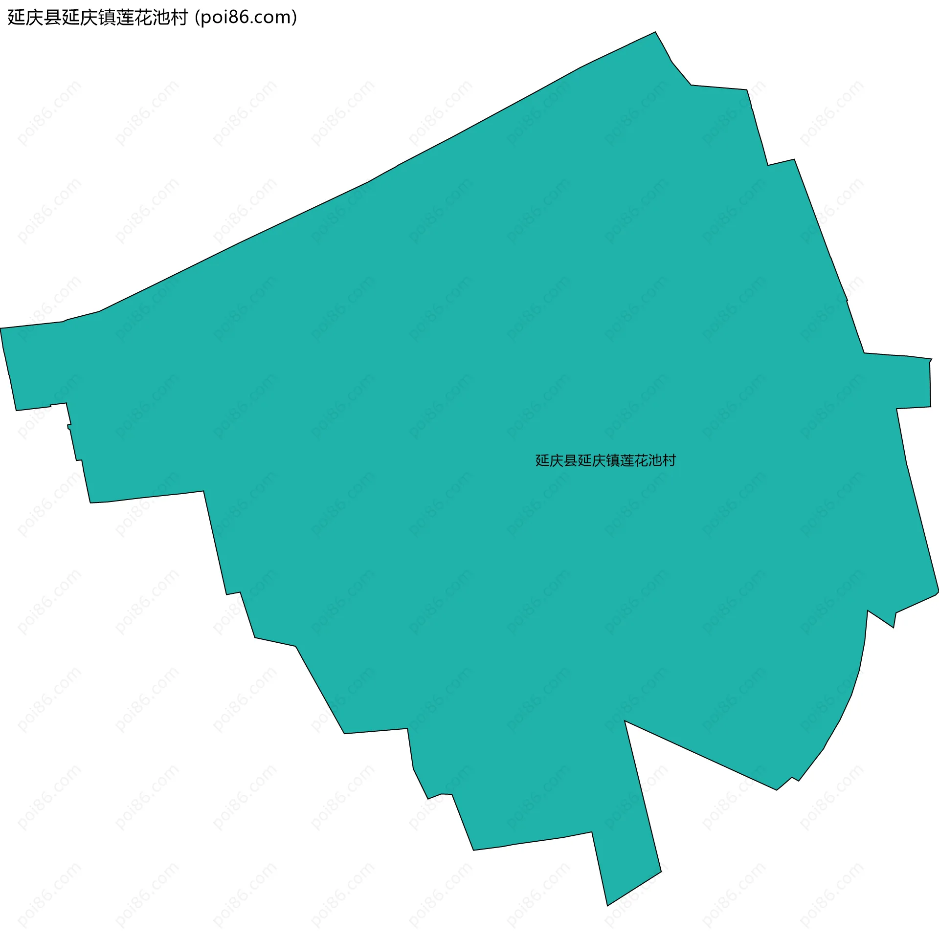 延庆县延庆镇莲花池村边界地图
