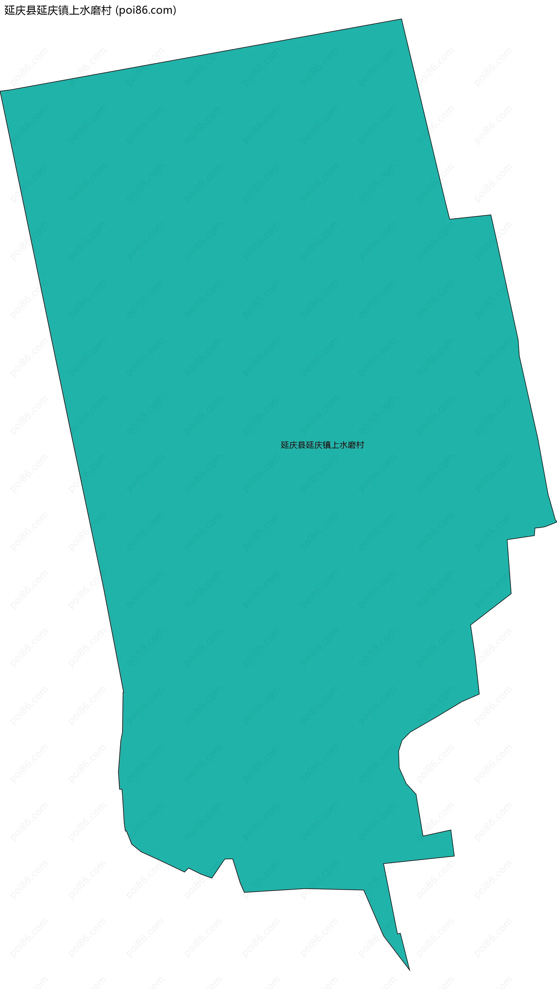 延庆县延庆镇上水磨村边界地图