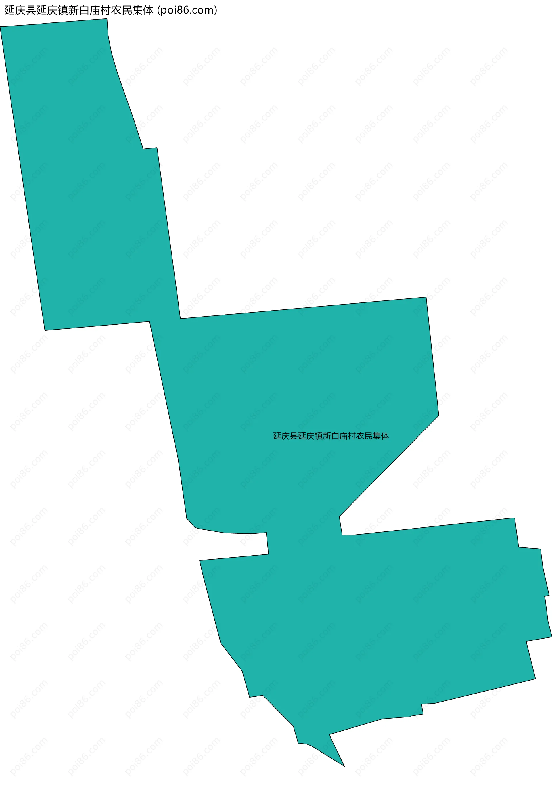 延庆县延庆镇新白庙村农民集体边界地图