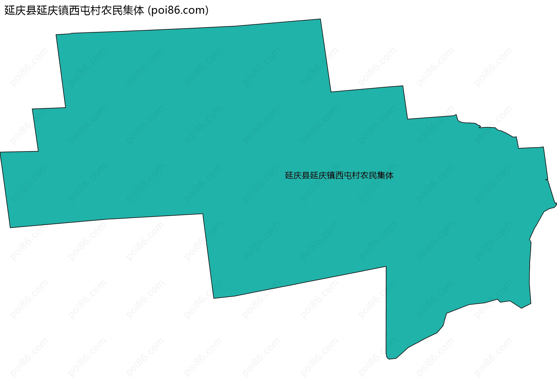 延庆县延庆镇西屯村农民集体边界地图