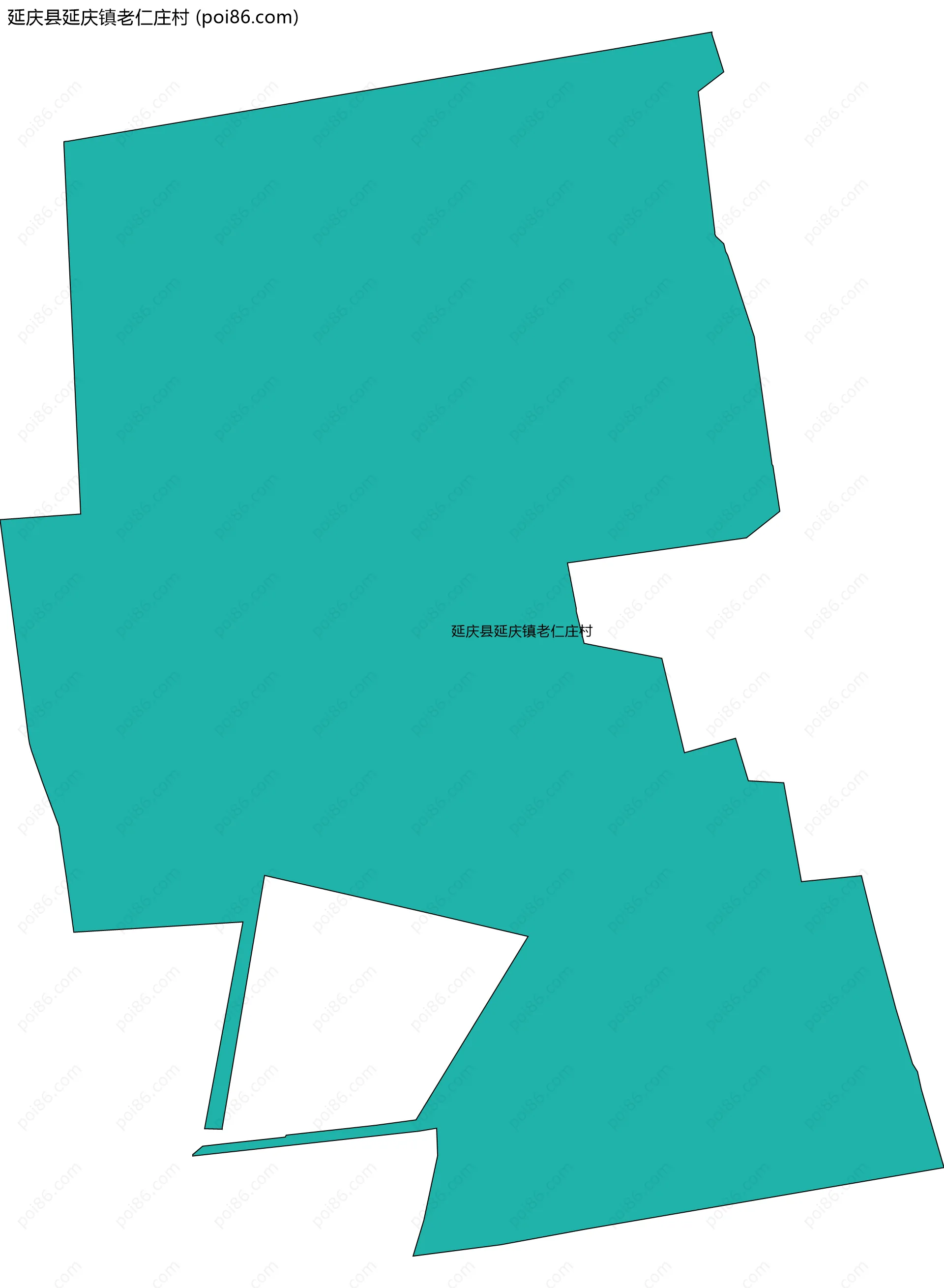 延庆县延庆镇老仁庄村边界地图