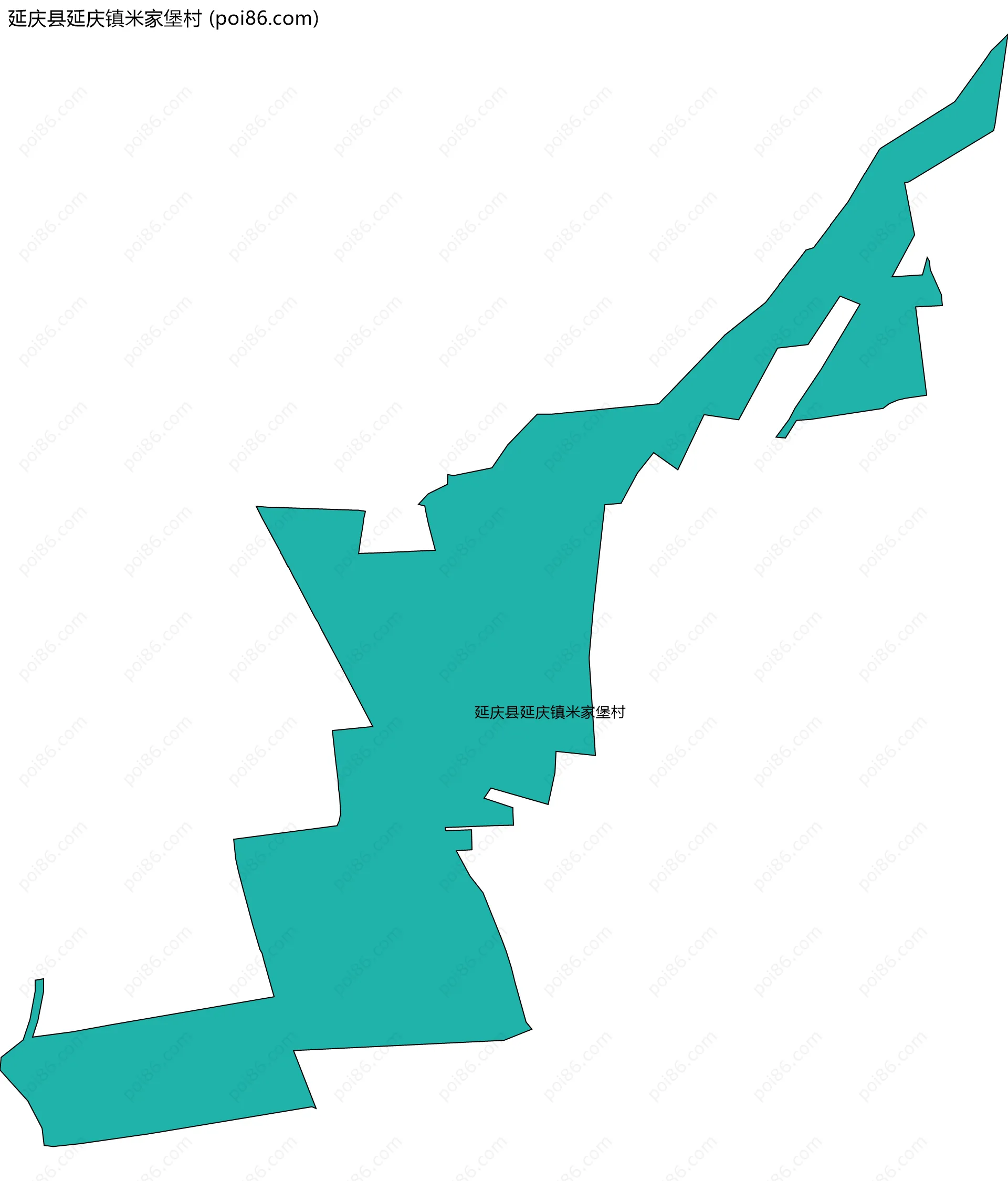 延庆县延庆镇米家堡村边界地图