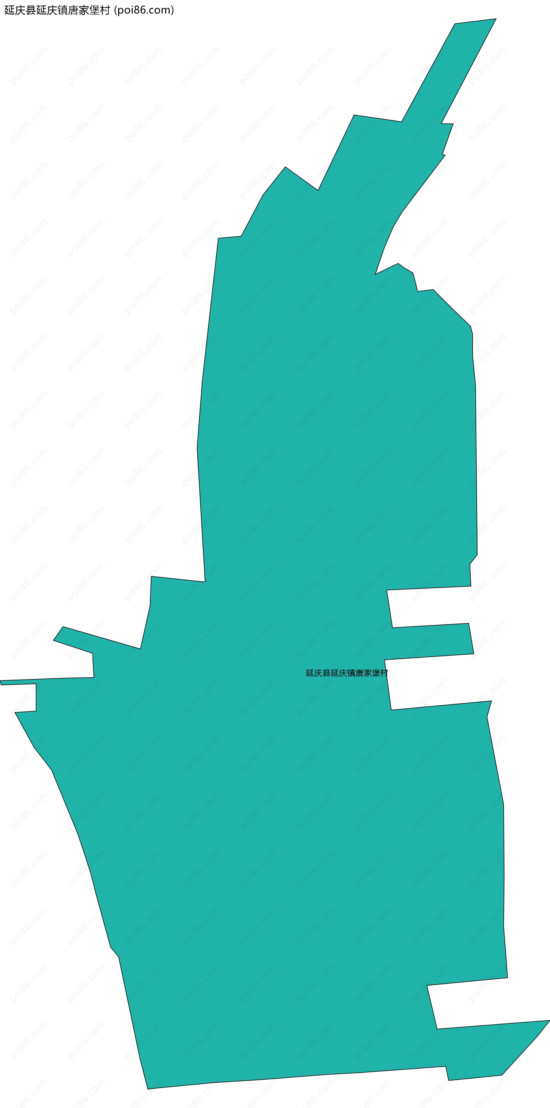 延庆县延庆镇唐家堡村边界地图