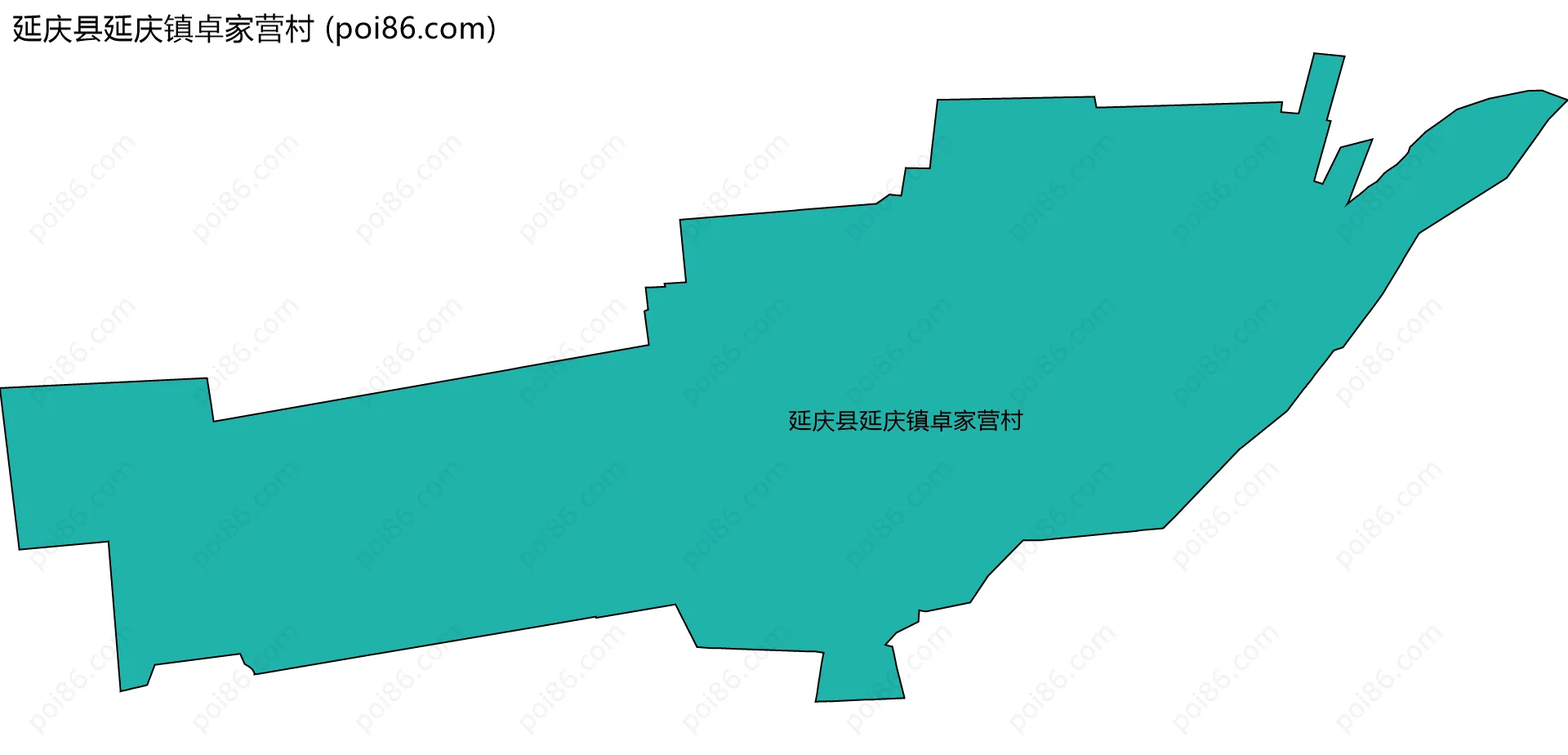 延庆县延庆镇卓家营村边界地图