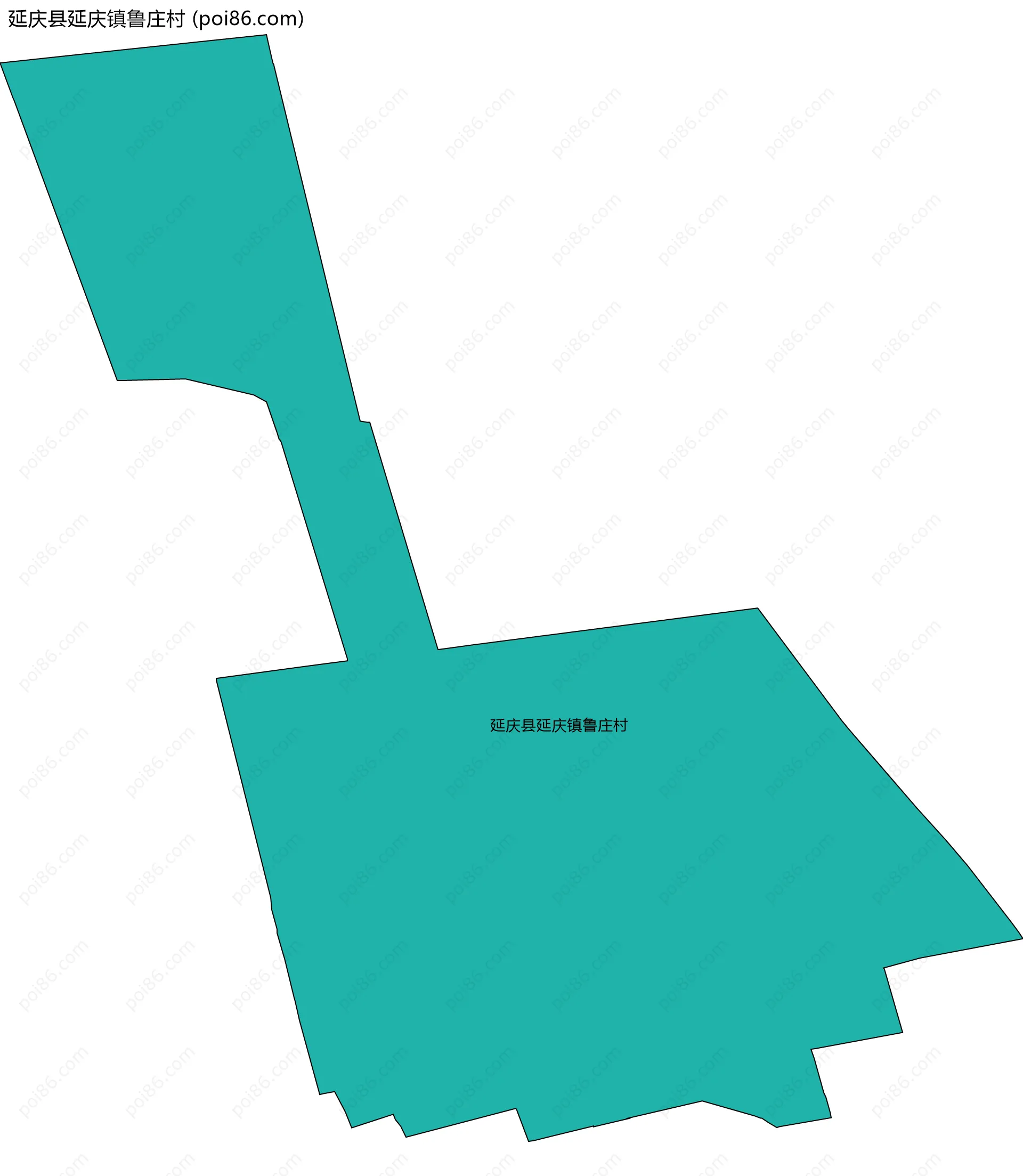 延庆县延庆镇鲁庄村边界地图