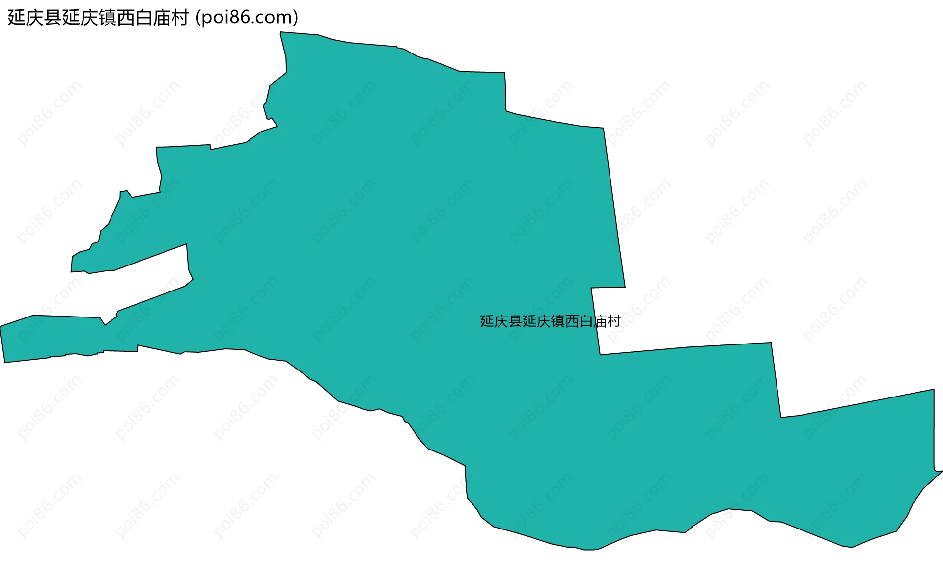 延庆县延庆镇西白庙村边界地图