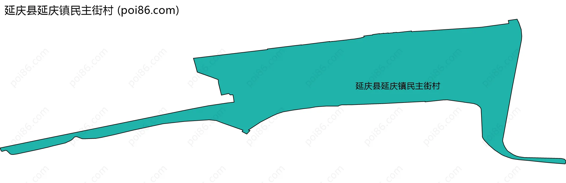 延庆县延庆镇民主街村边界地图