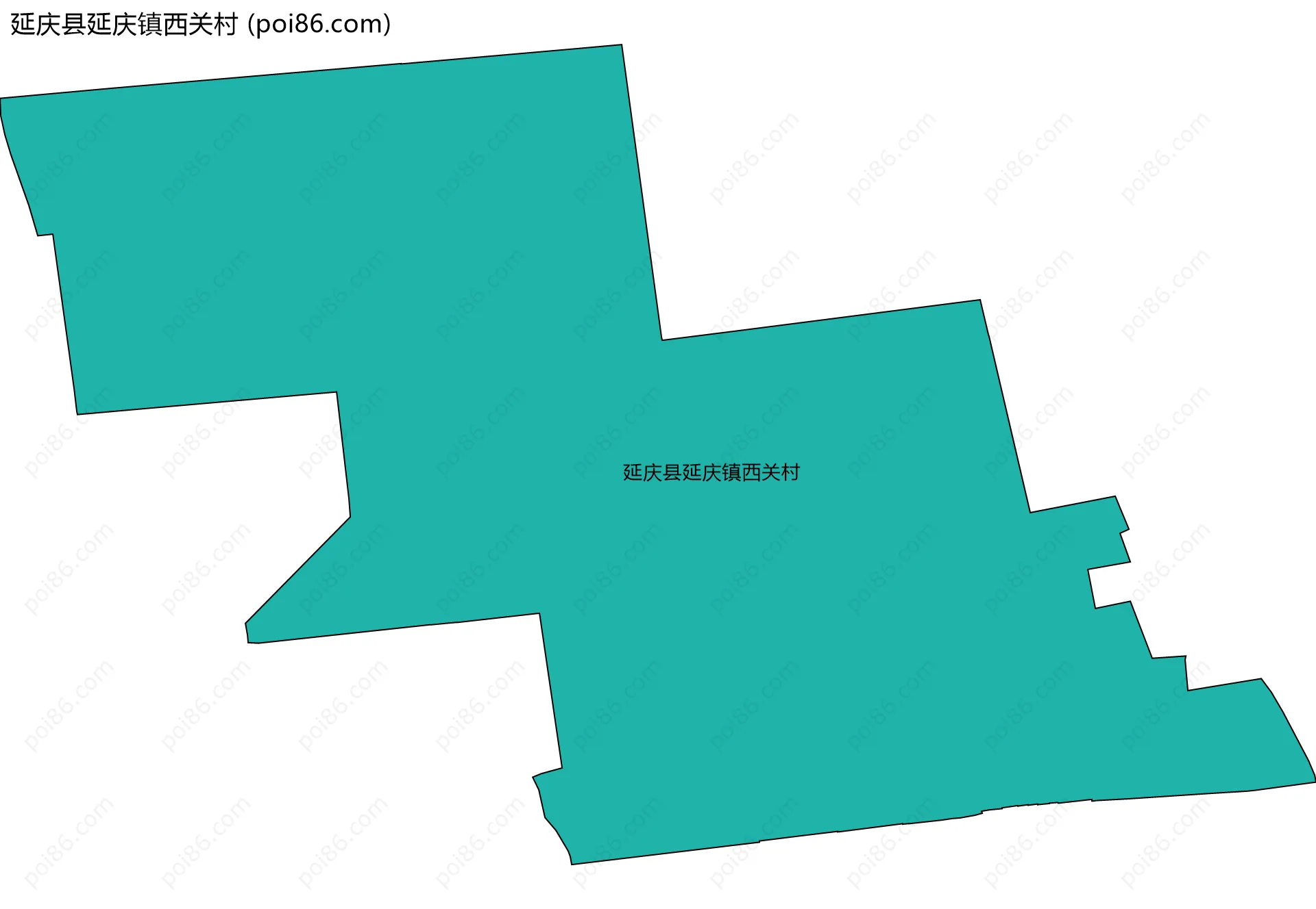 延庆县延庆镇西关村边界地图