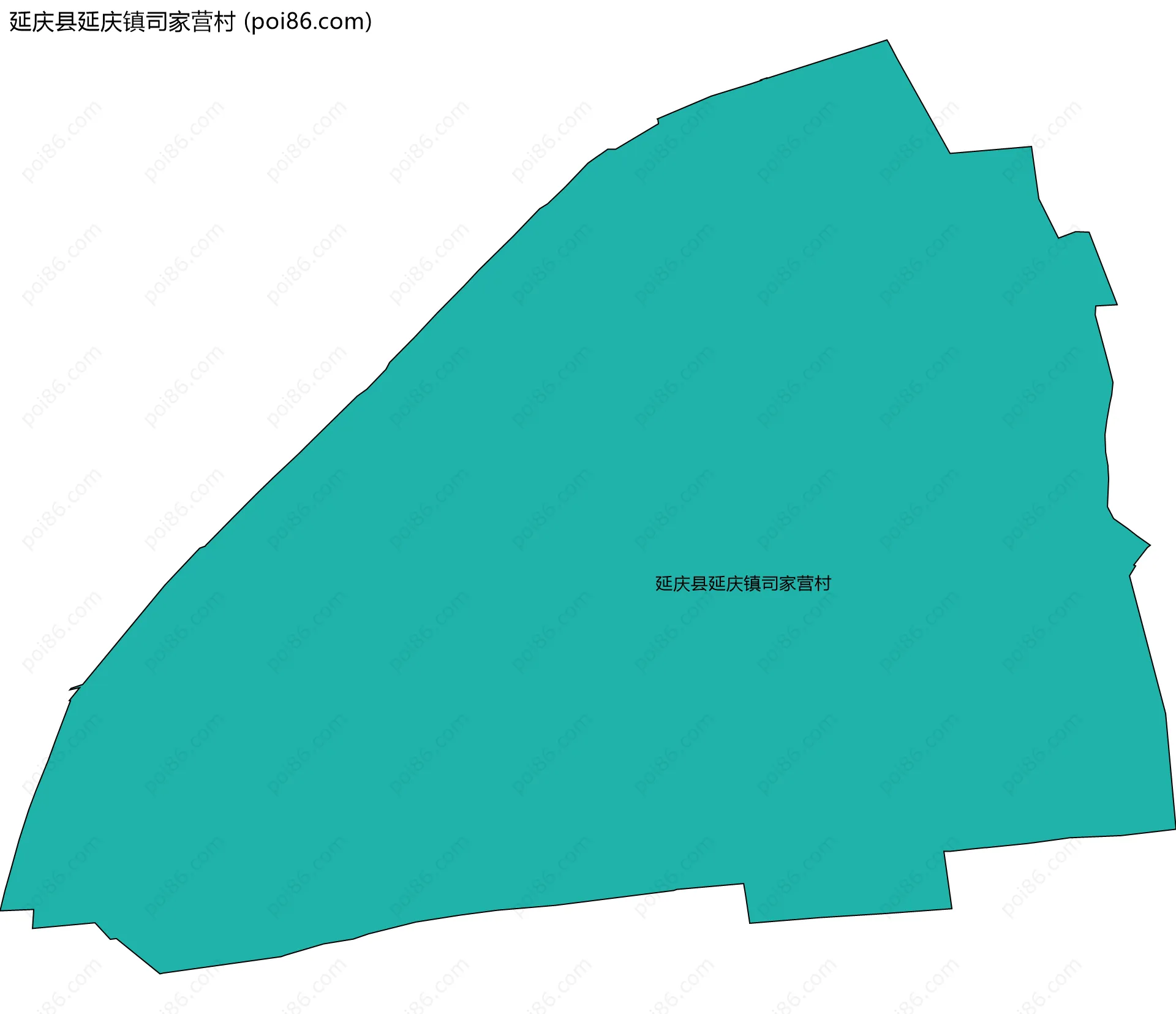 延庆县延庆镇司家营村边界地图