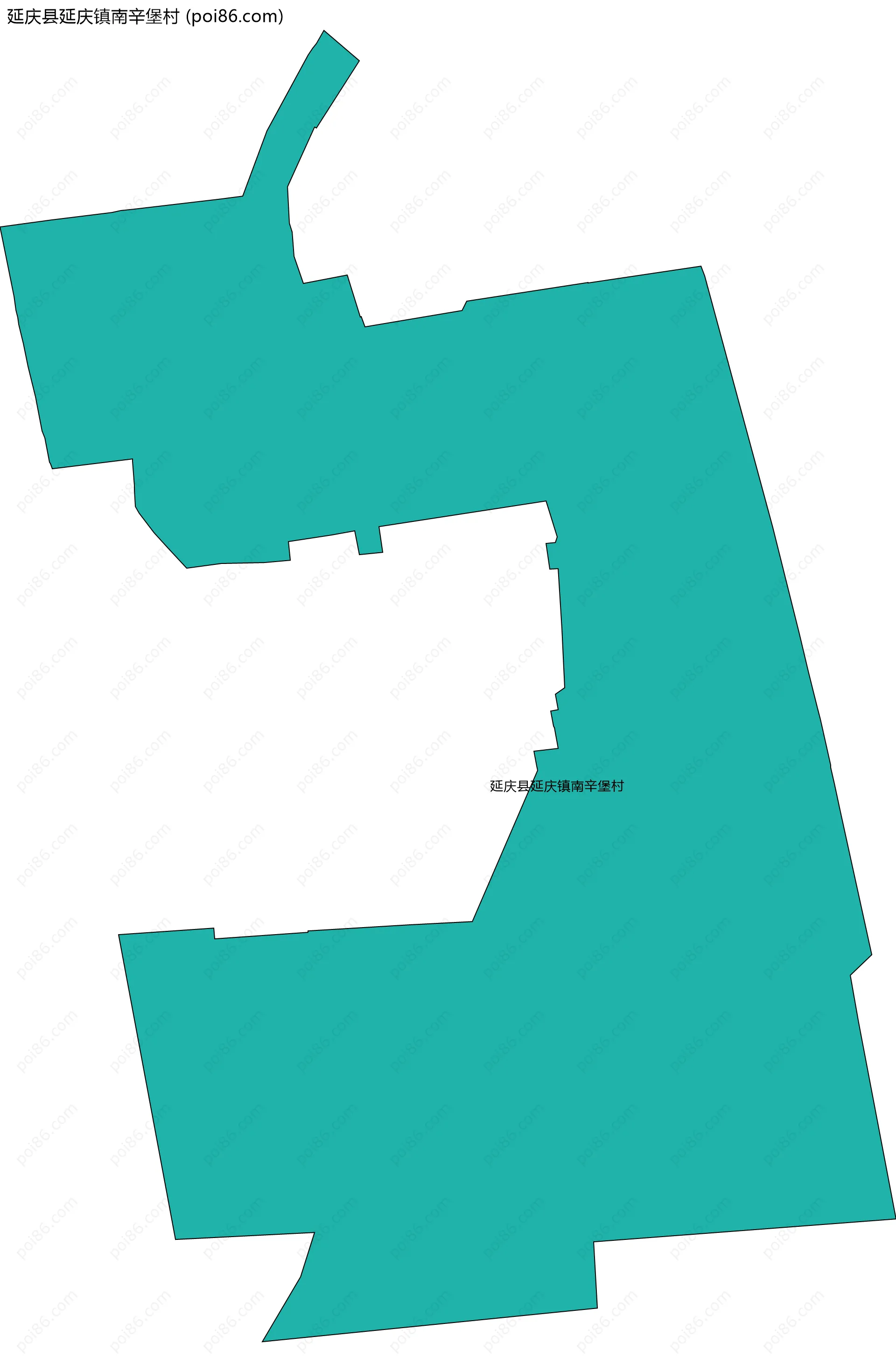 延庆县延庆镇南辛堡村边界地图