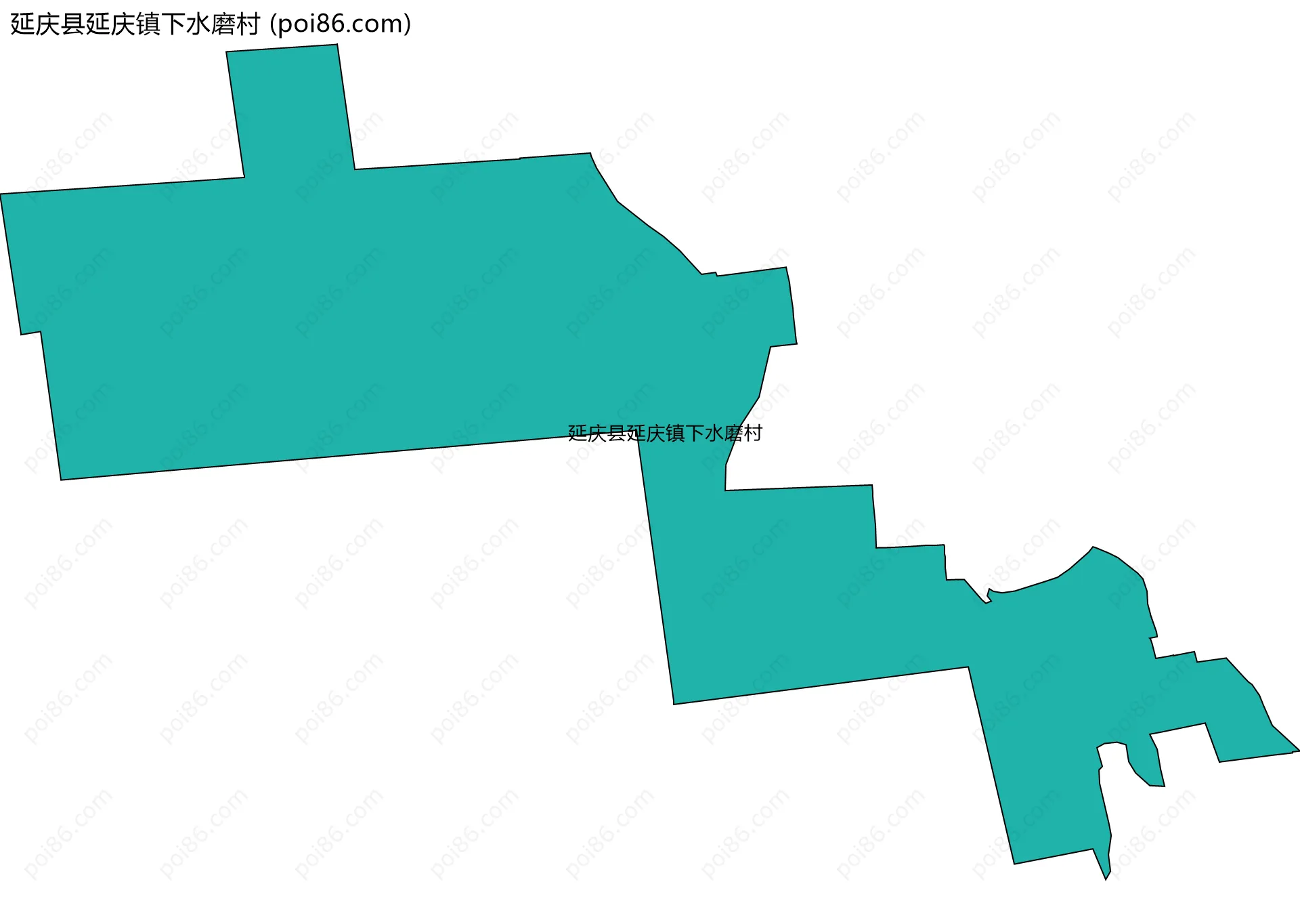 延庆县延庆镇下水磨村边界地图