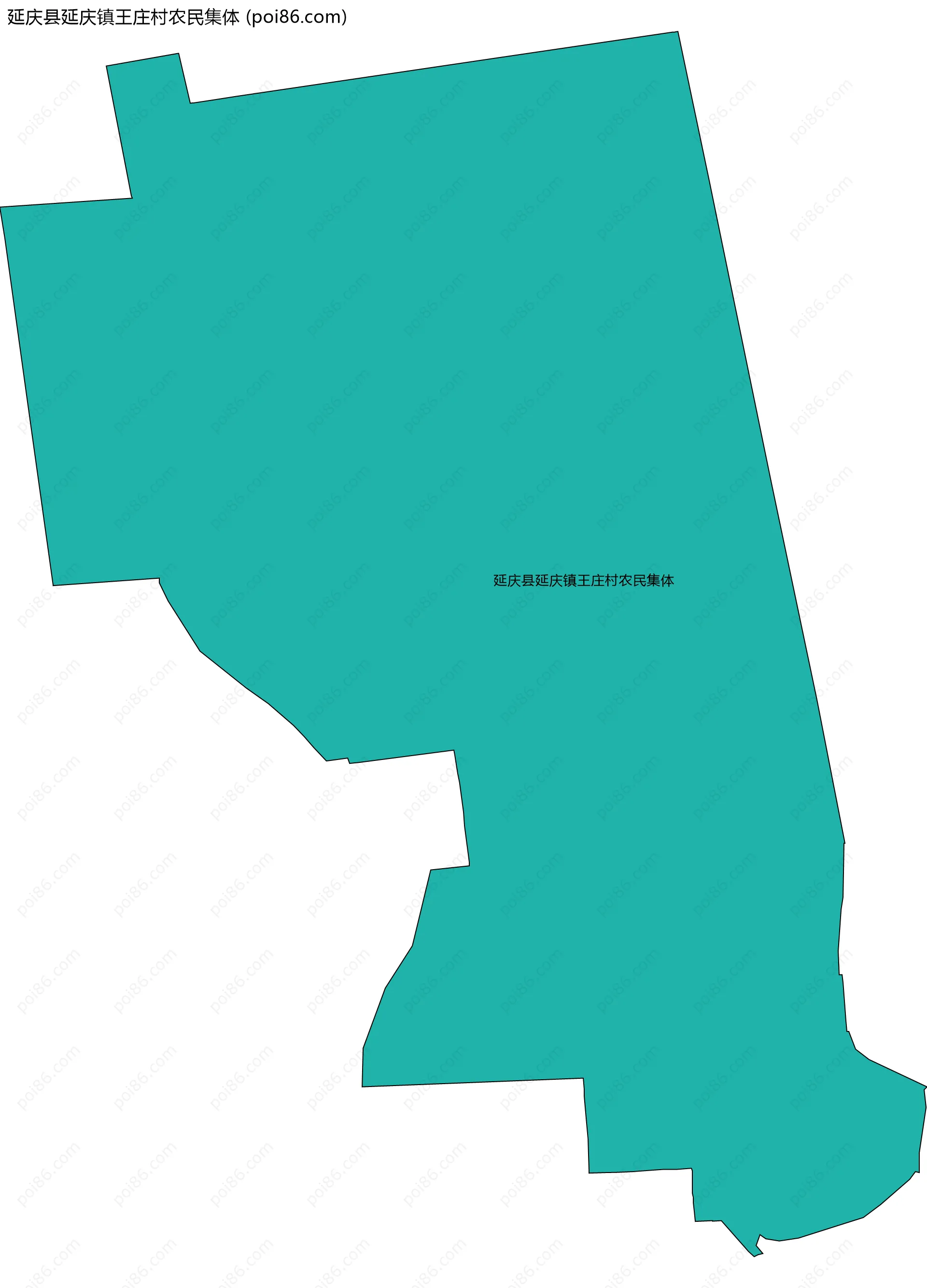 延庆县延庆镇王庄村农民集体边界地图