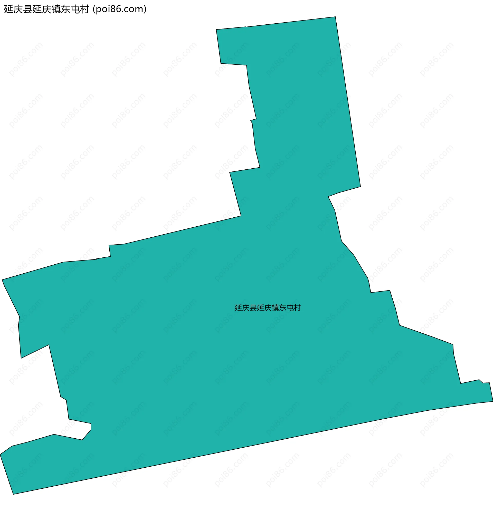 延庆县延庆镇东屯村边界地图