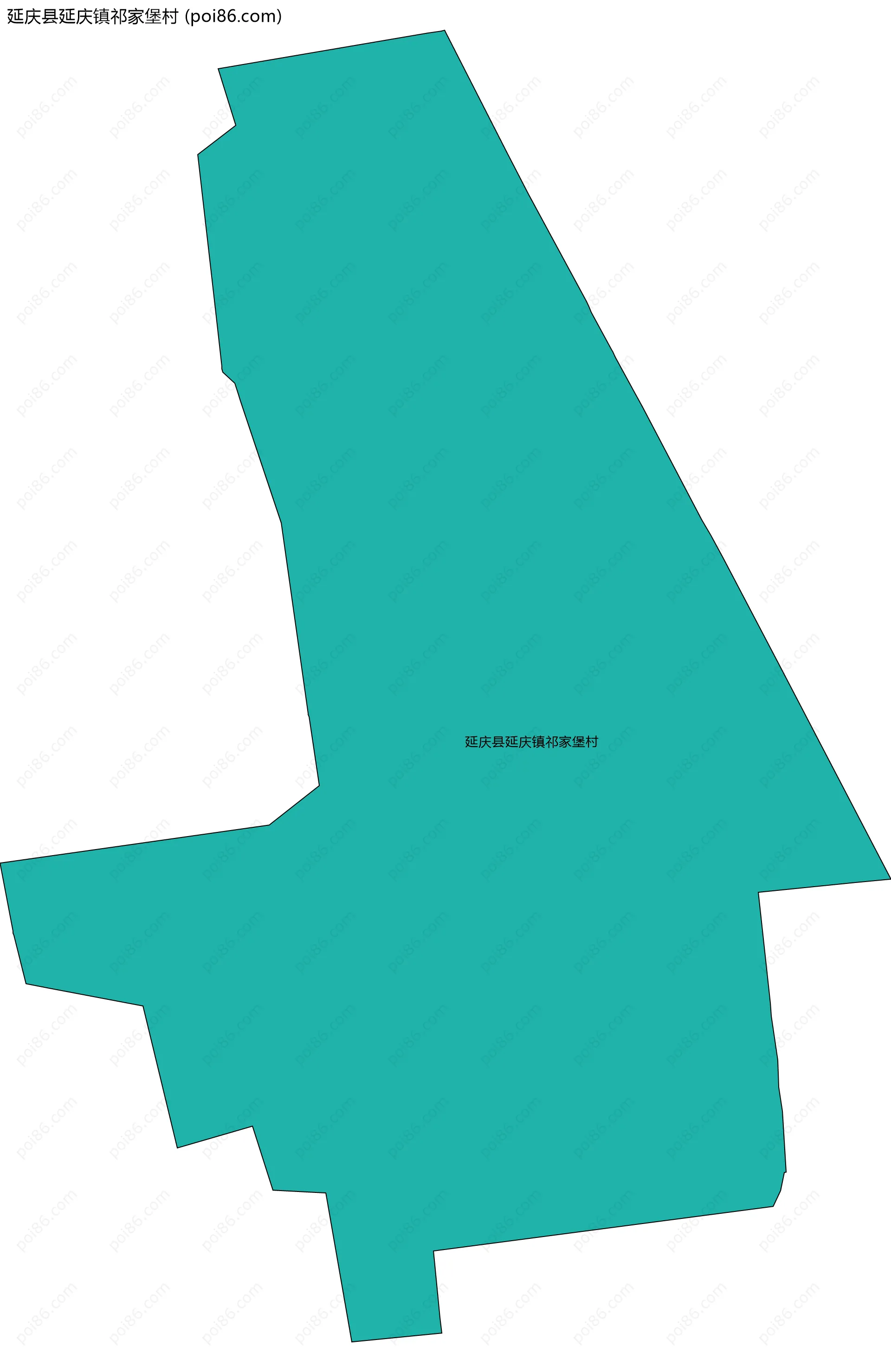 延庆县延庆镇祁家堡村边界地图