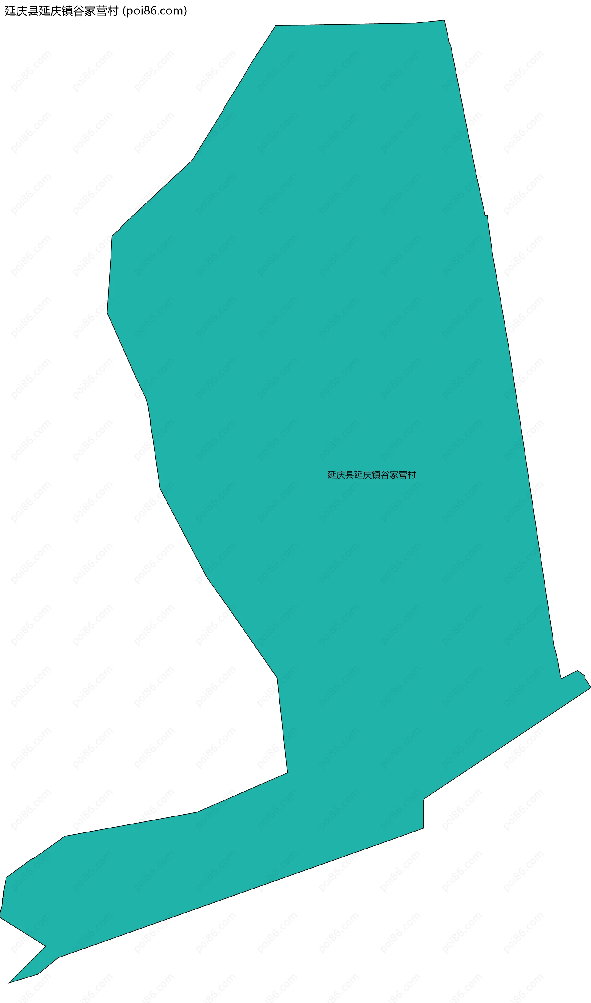 延庆县延庆镇谷家营村边界地图