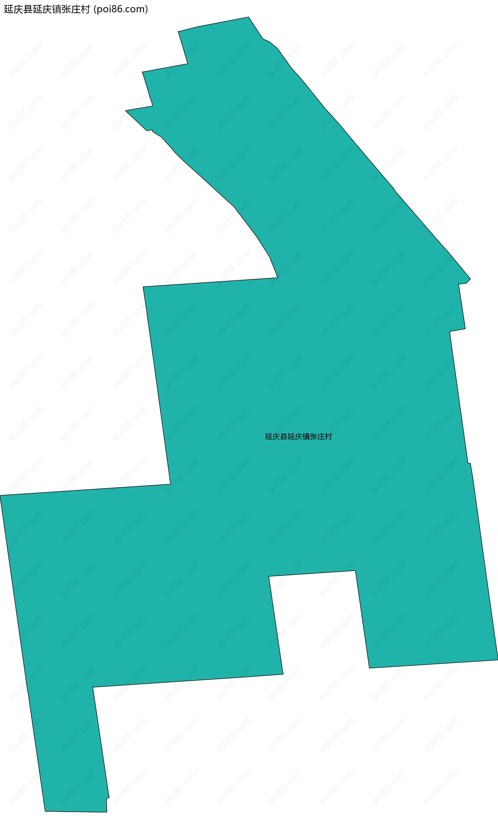 延庆县延庆镇张庄村边界地图