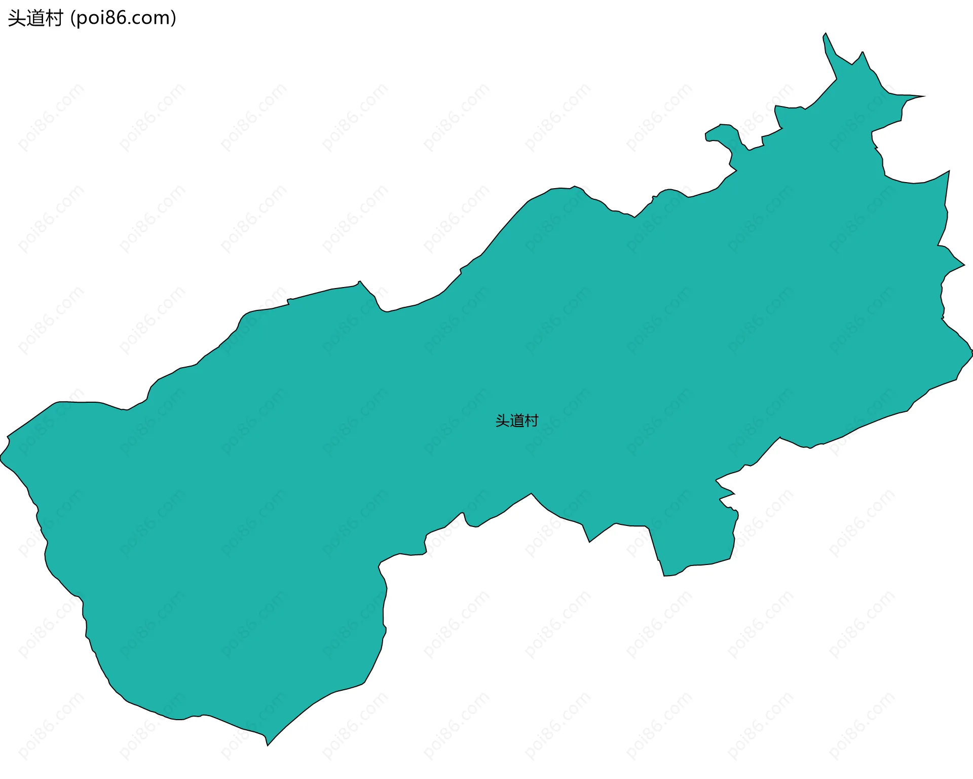 头道村边界地图