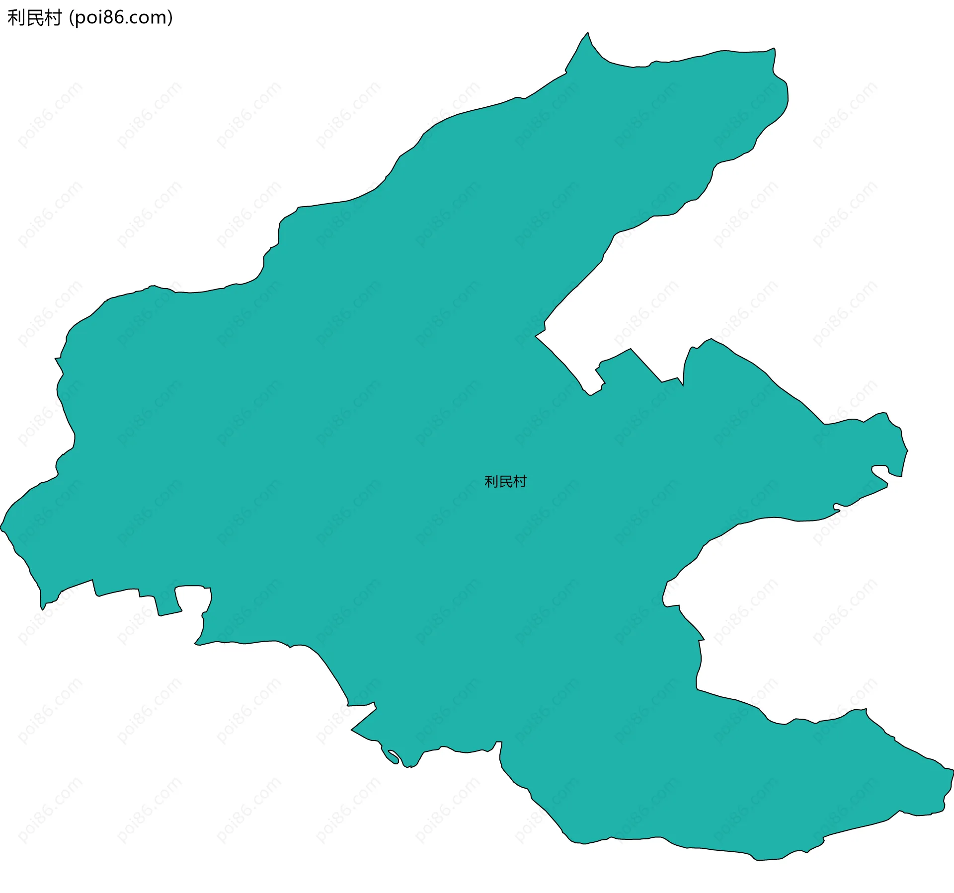 利民村边界地图