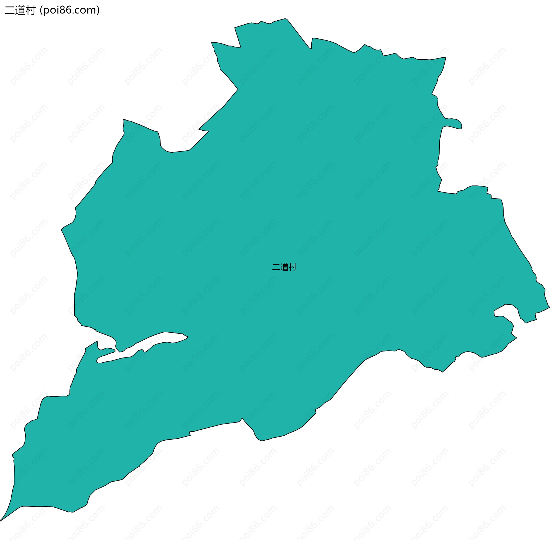 二道村边界地图