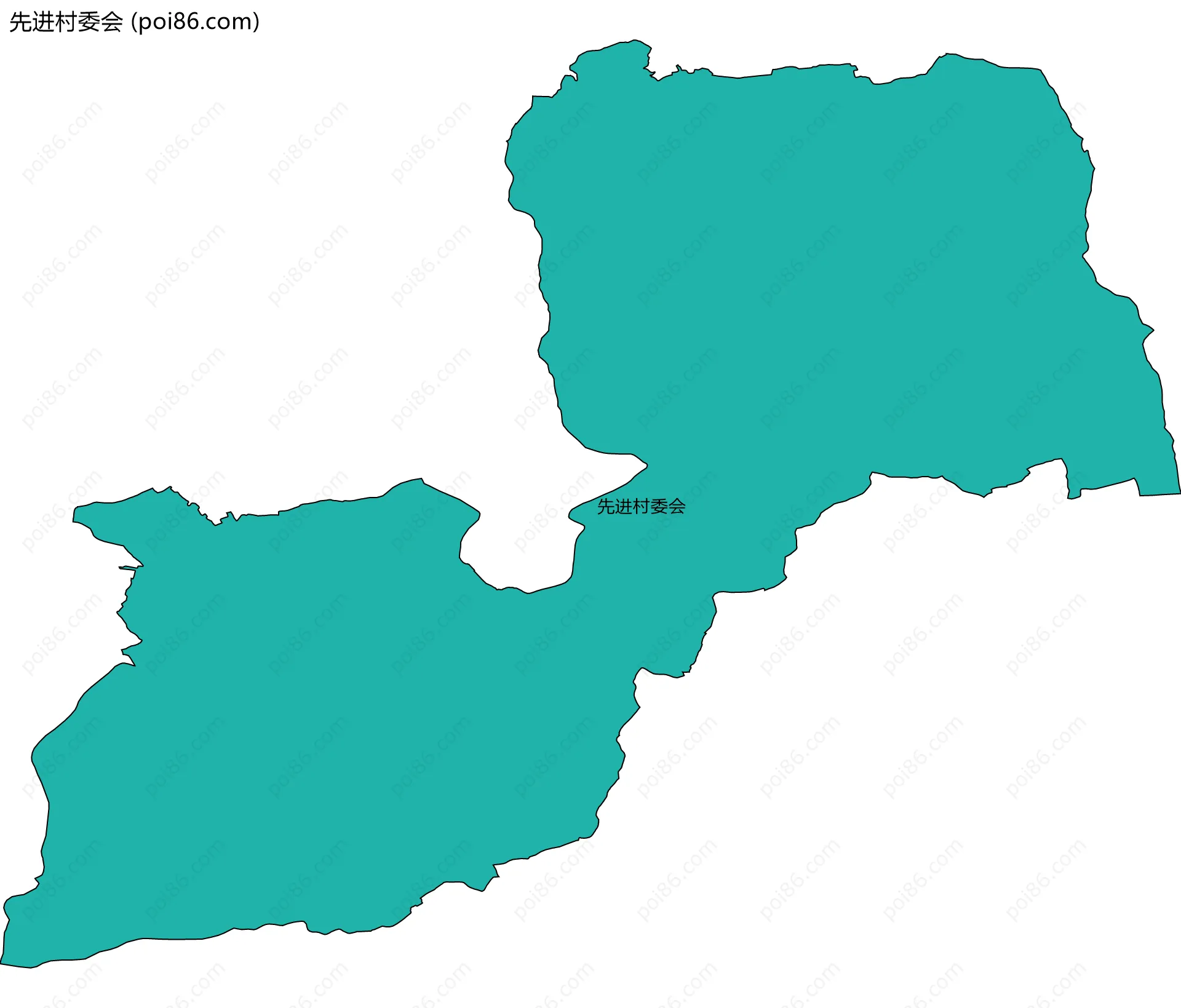 先进村委会边界地图