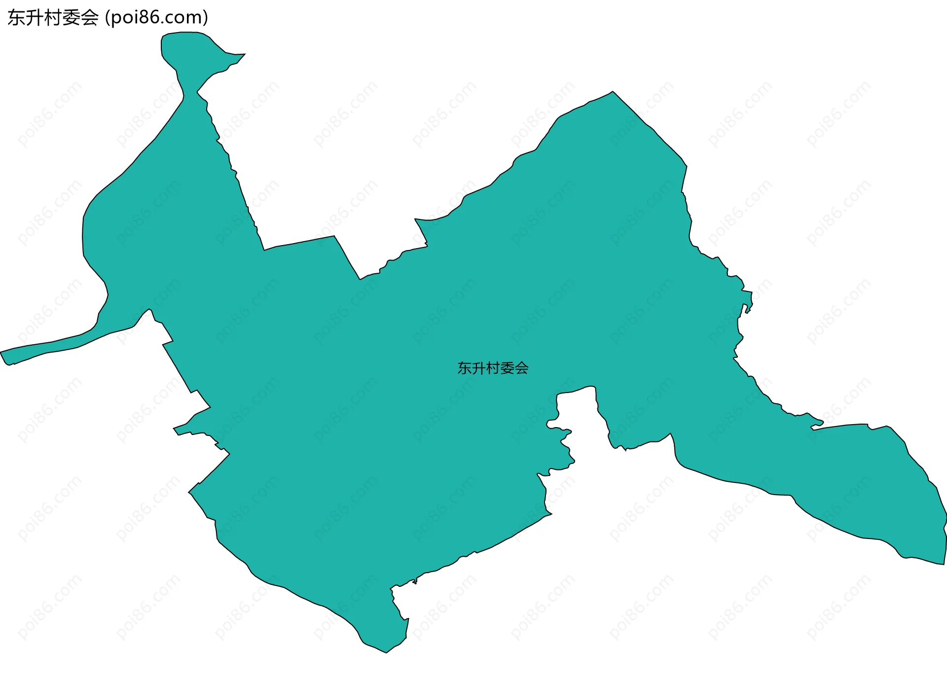 东升村委会边界地图