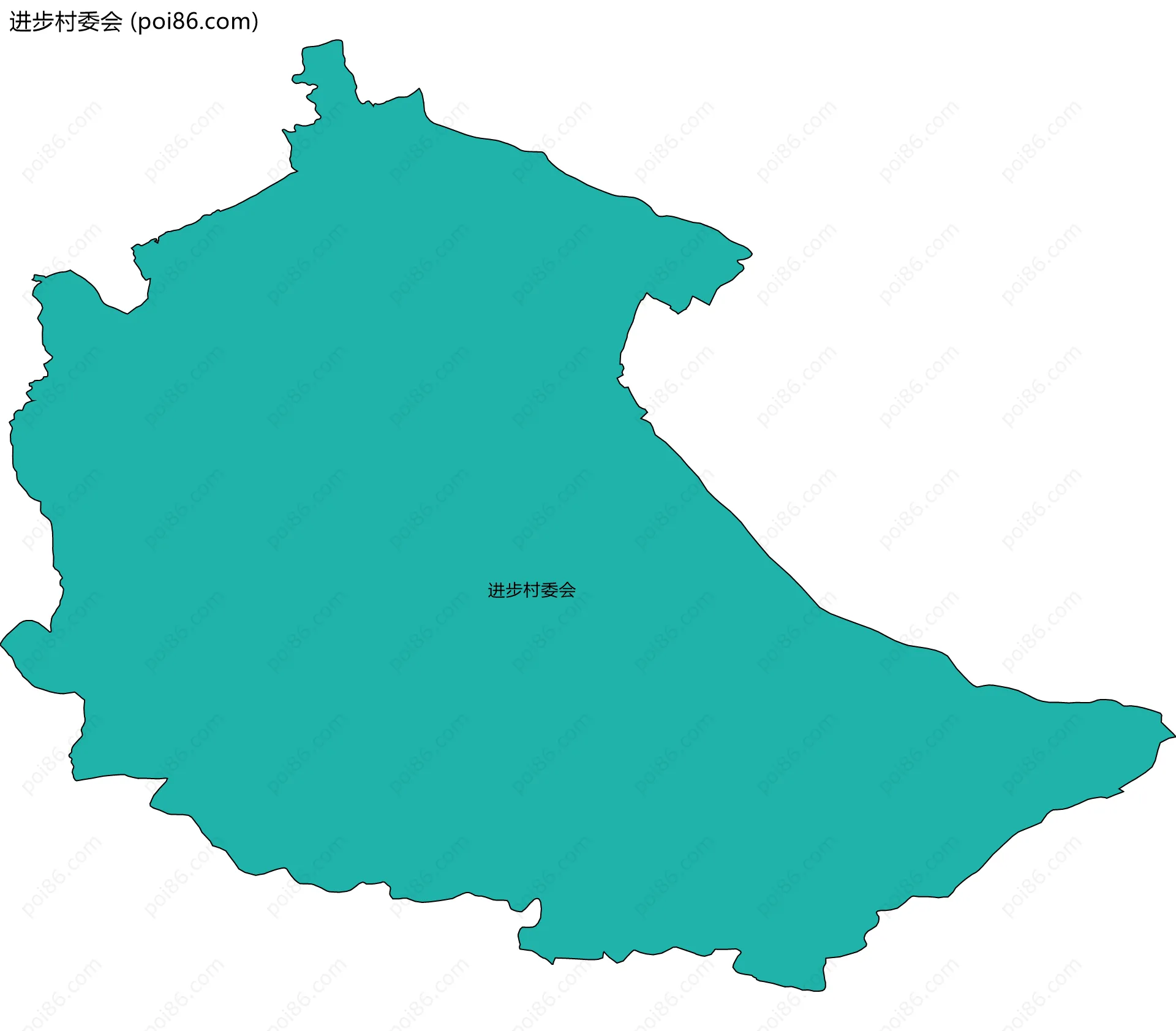 进步村委会边界地图