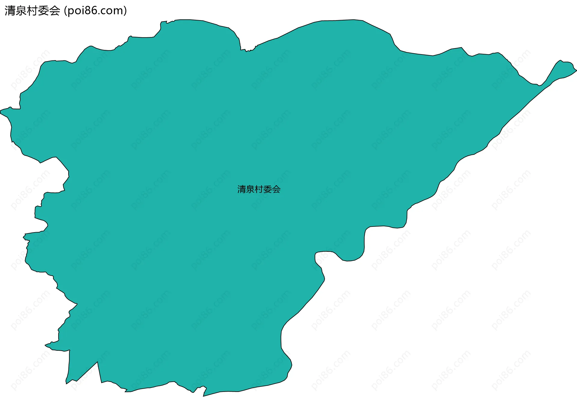 清泉村委会边界地图