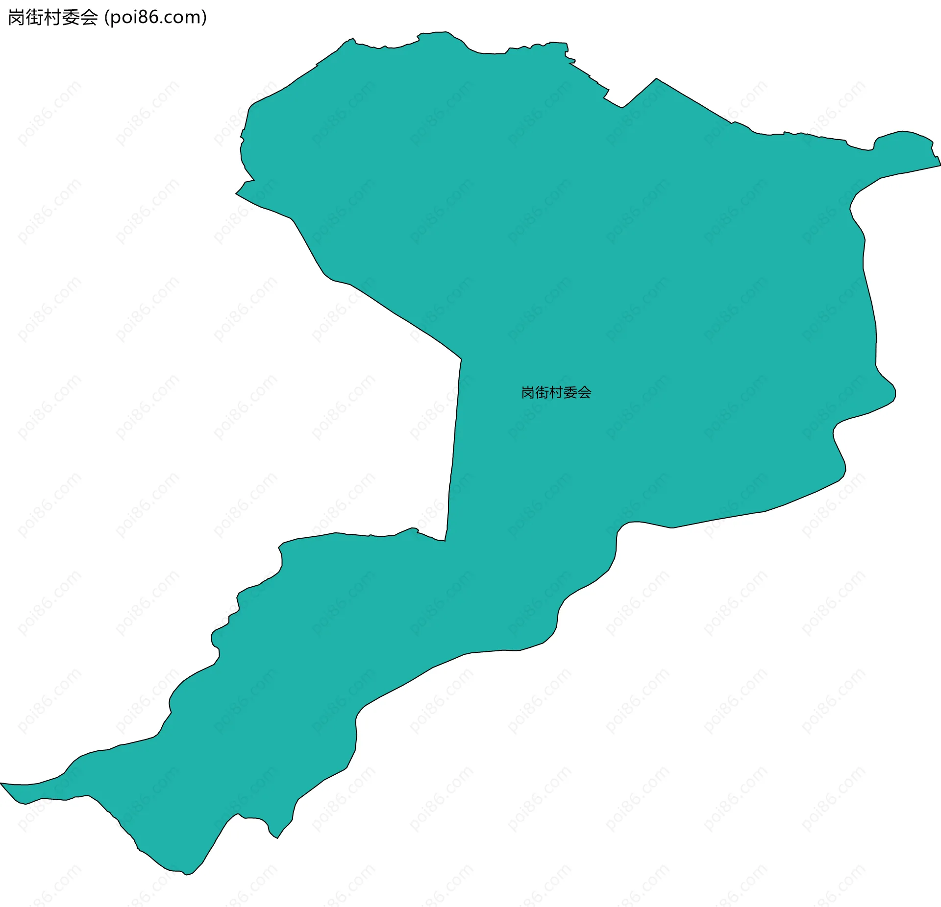 岗街村委会边界地图