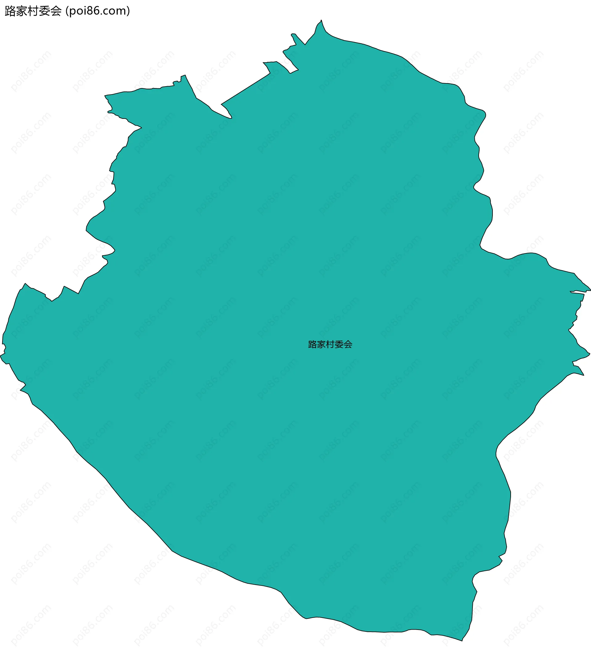 路家村委会边界地图
