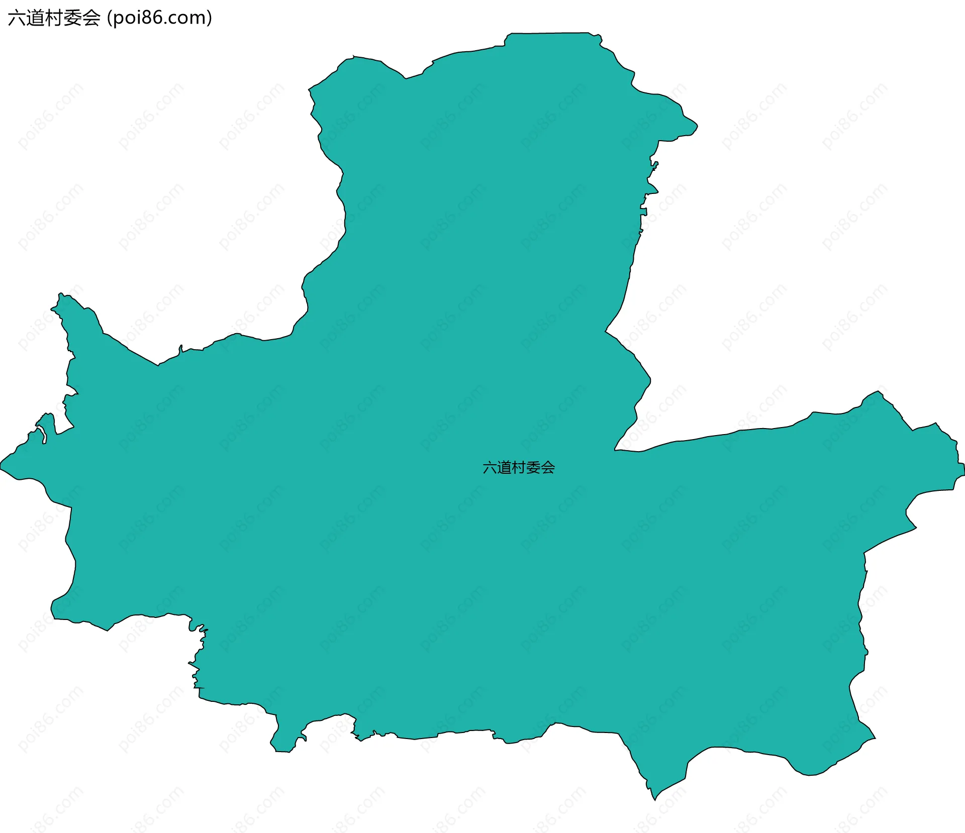六道村委会边界地图