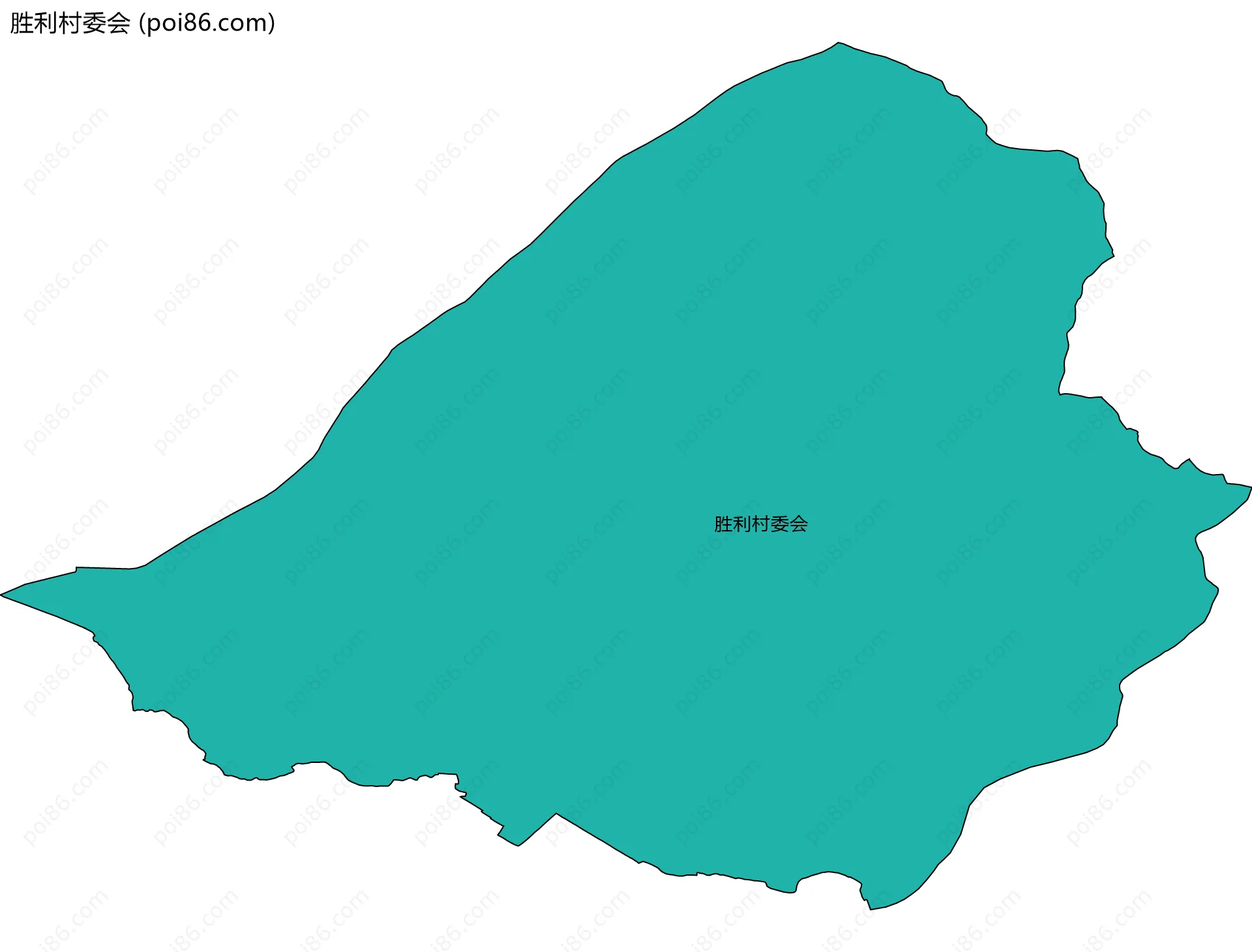 胜利村委会边界地图