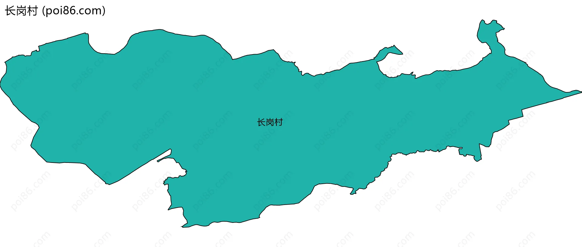 长岗村边界地图