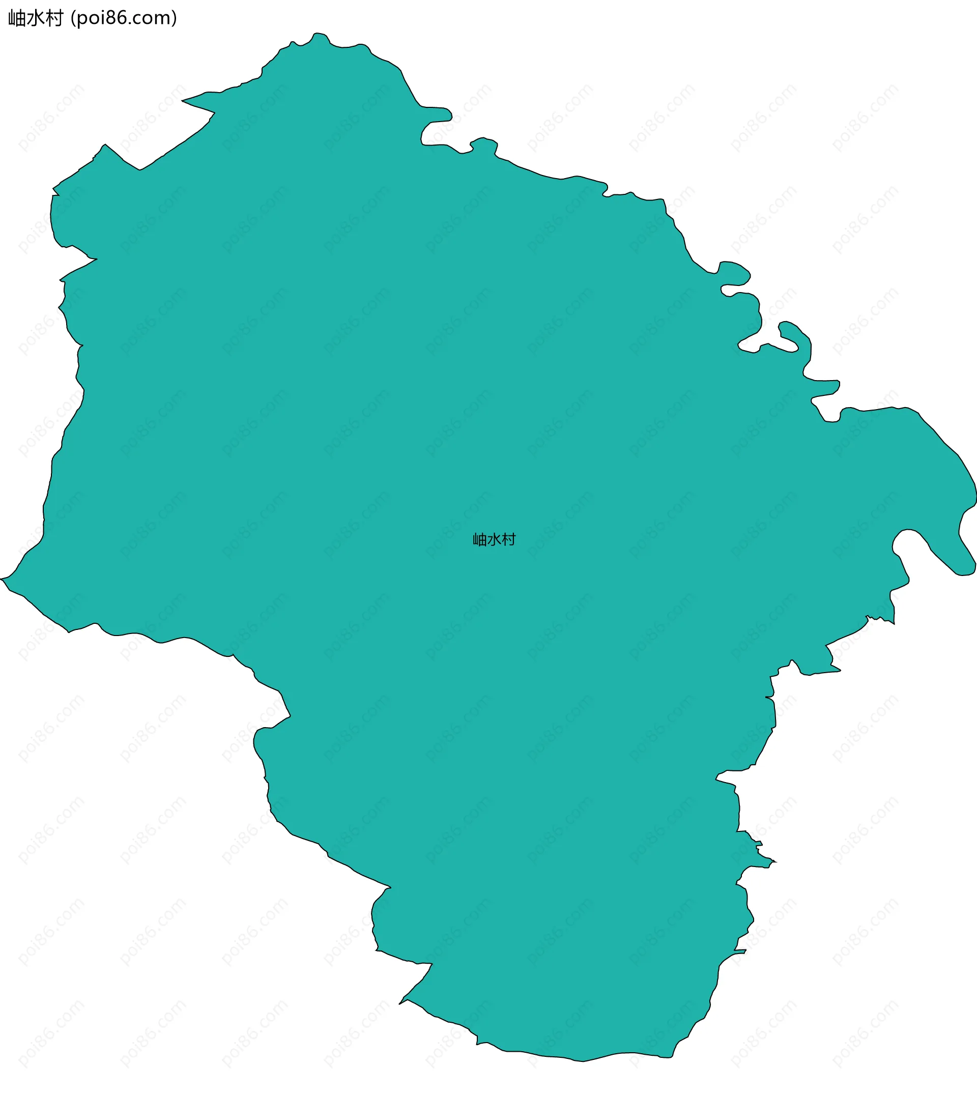 岫水村边界地图
