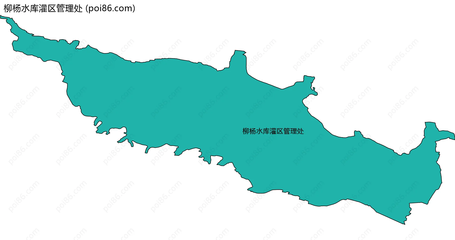 柳杨水库灌区管理处边界地图