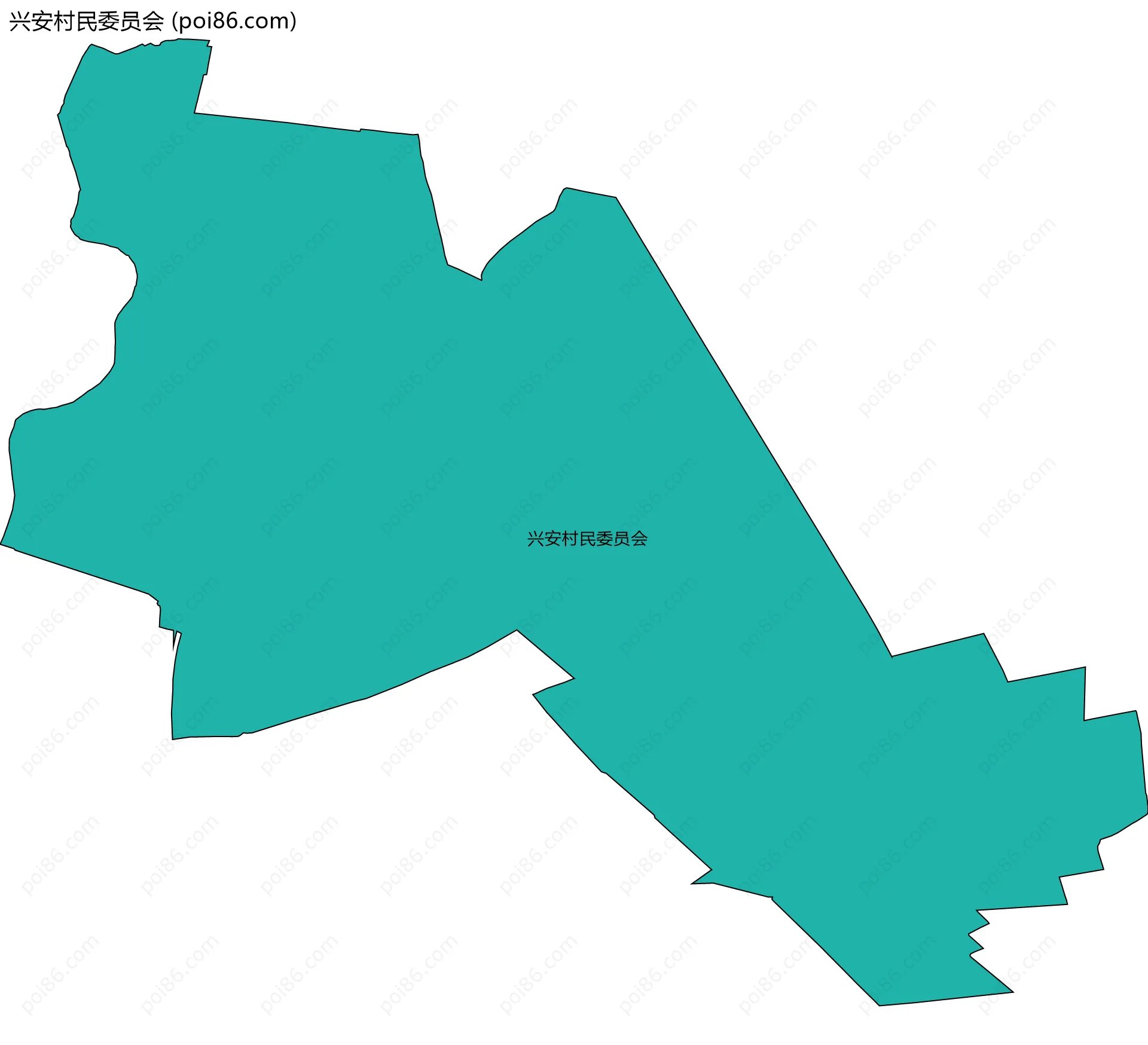 兴安村民委员会边界地图