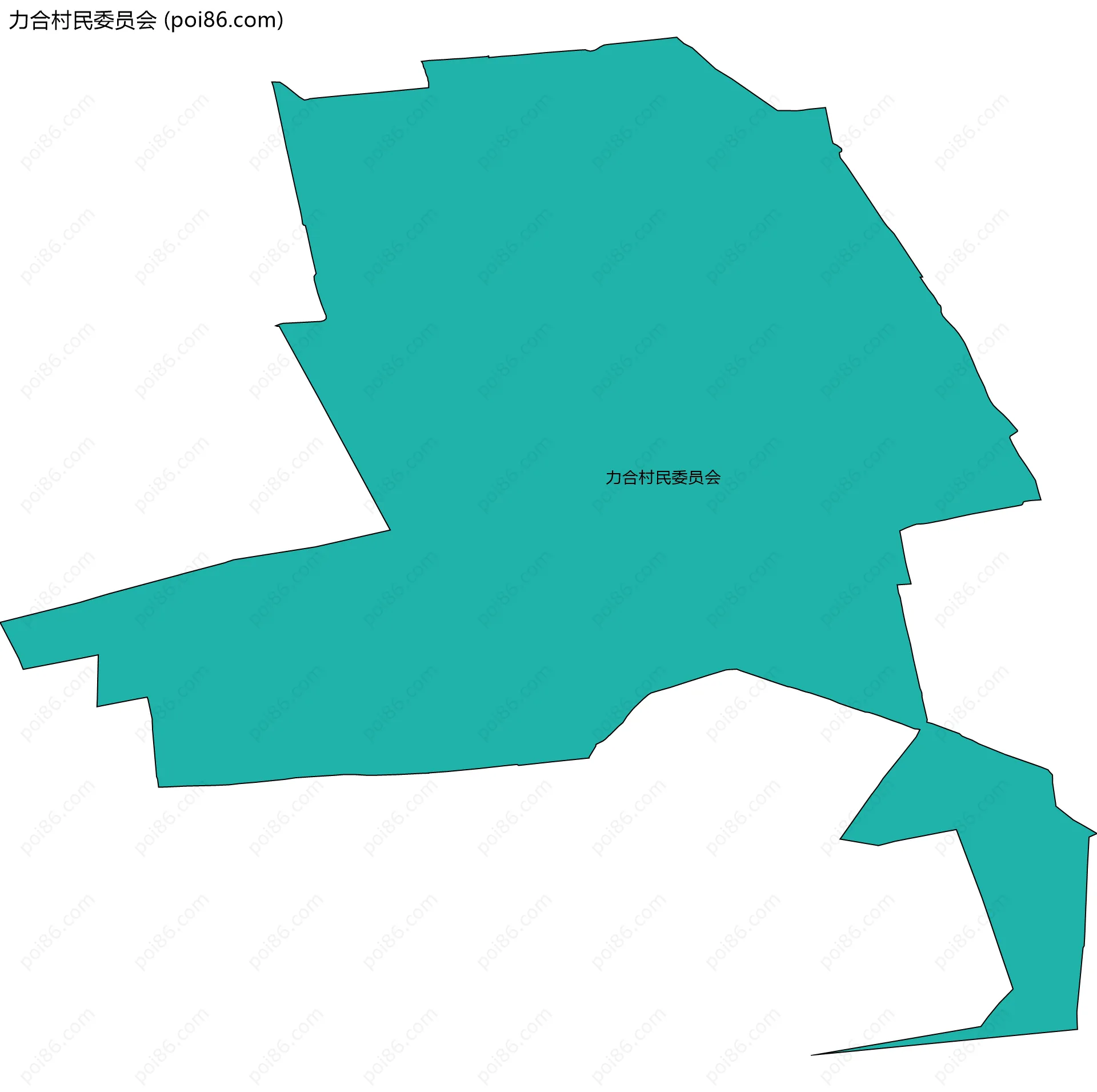 力合村民委员会边界地图