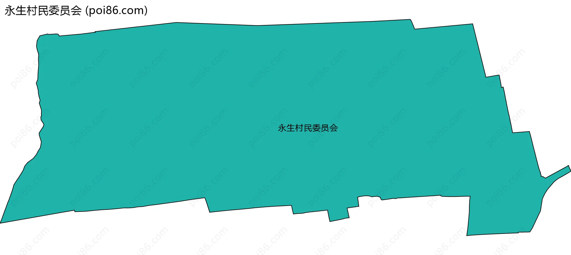 永生村民委员会边界地图