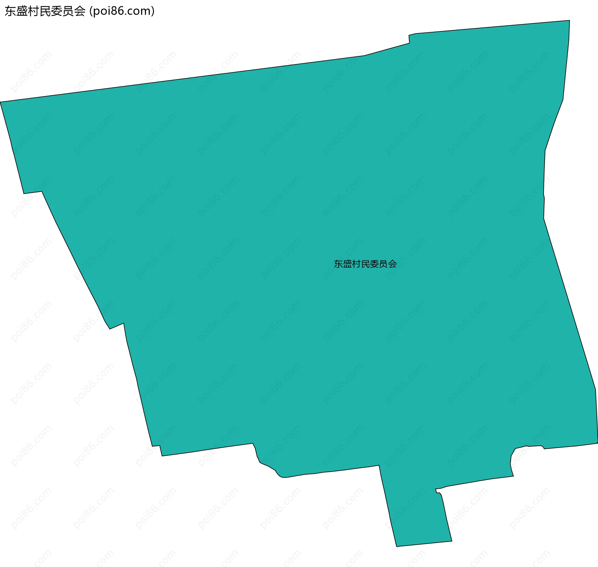 东盛村民委员会边界地图