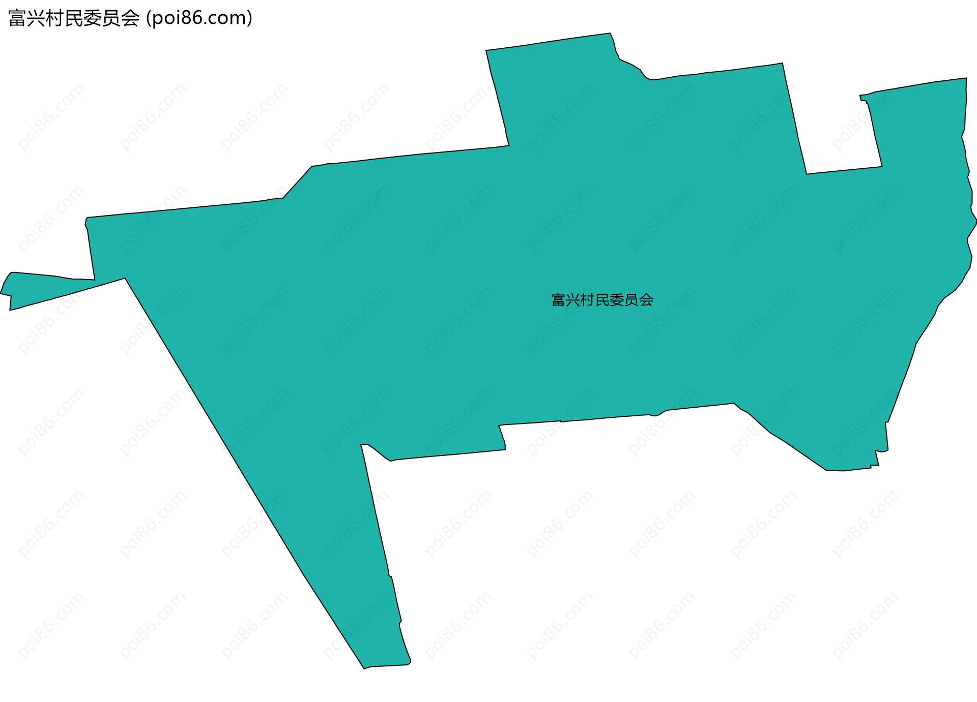 富兴村民委员会边界地图