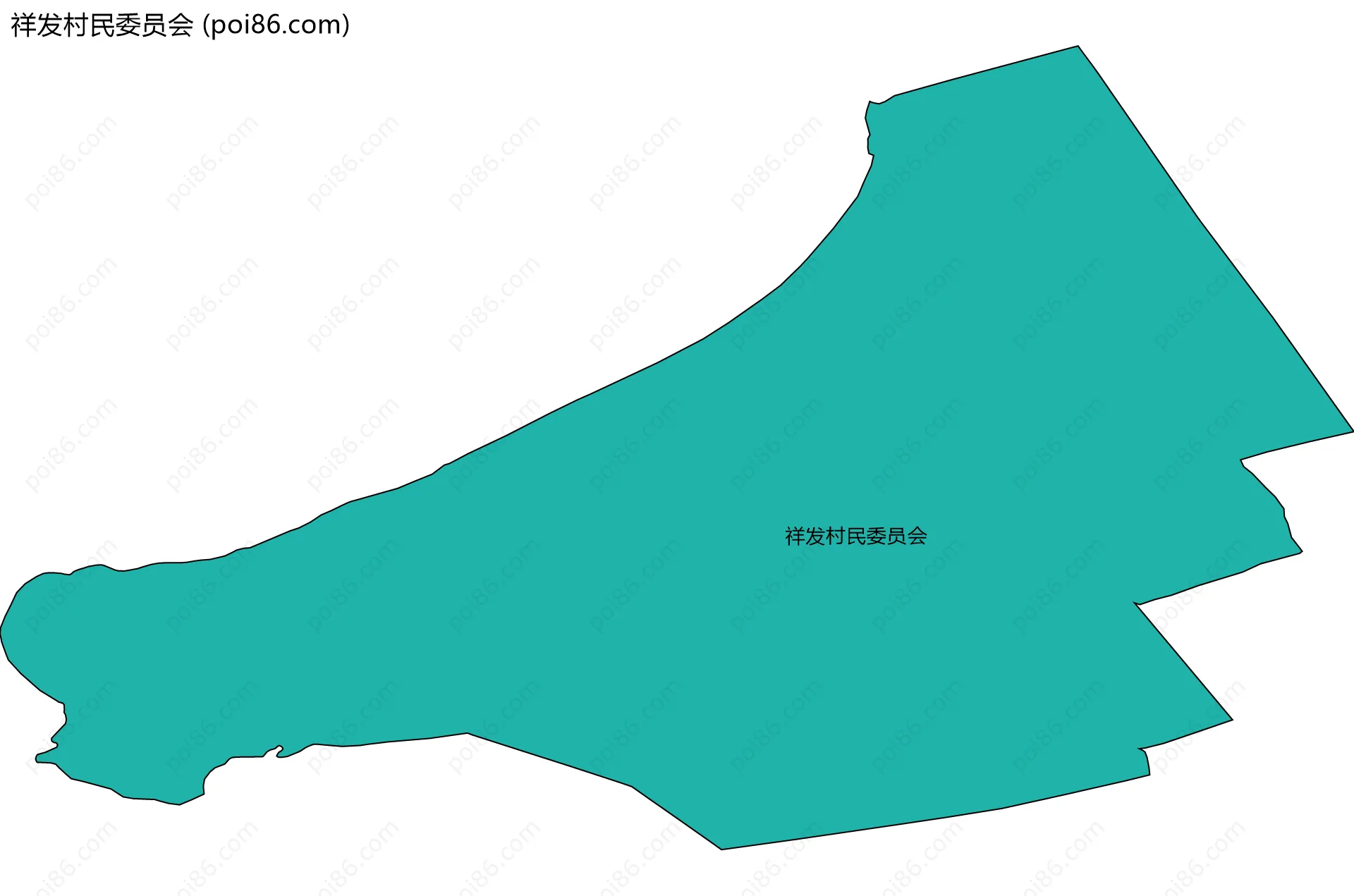 祥发村民委员会边界地图