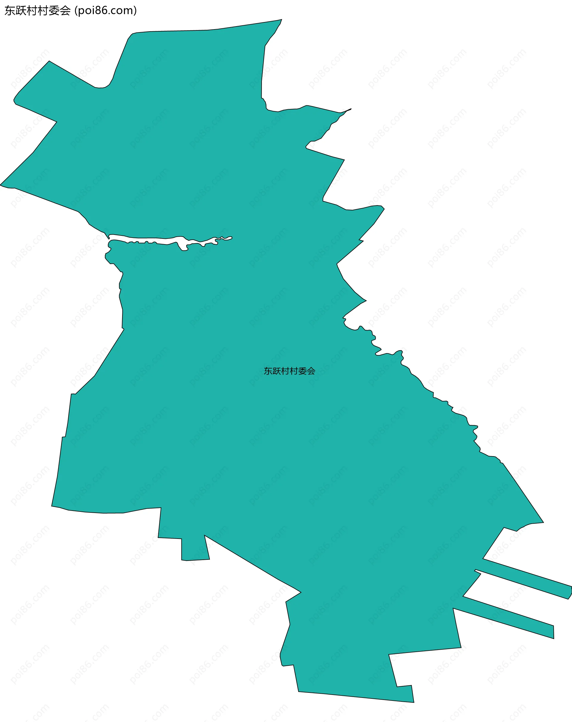 东跃村村委会边界地图