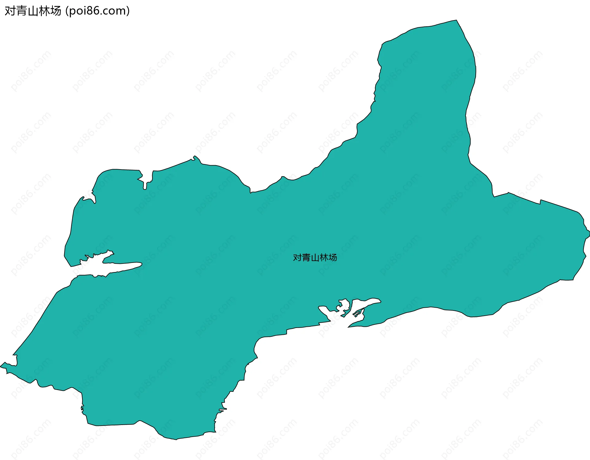 对青山林场边界地图
