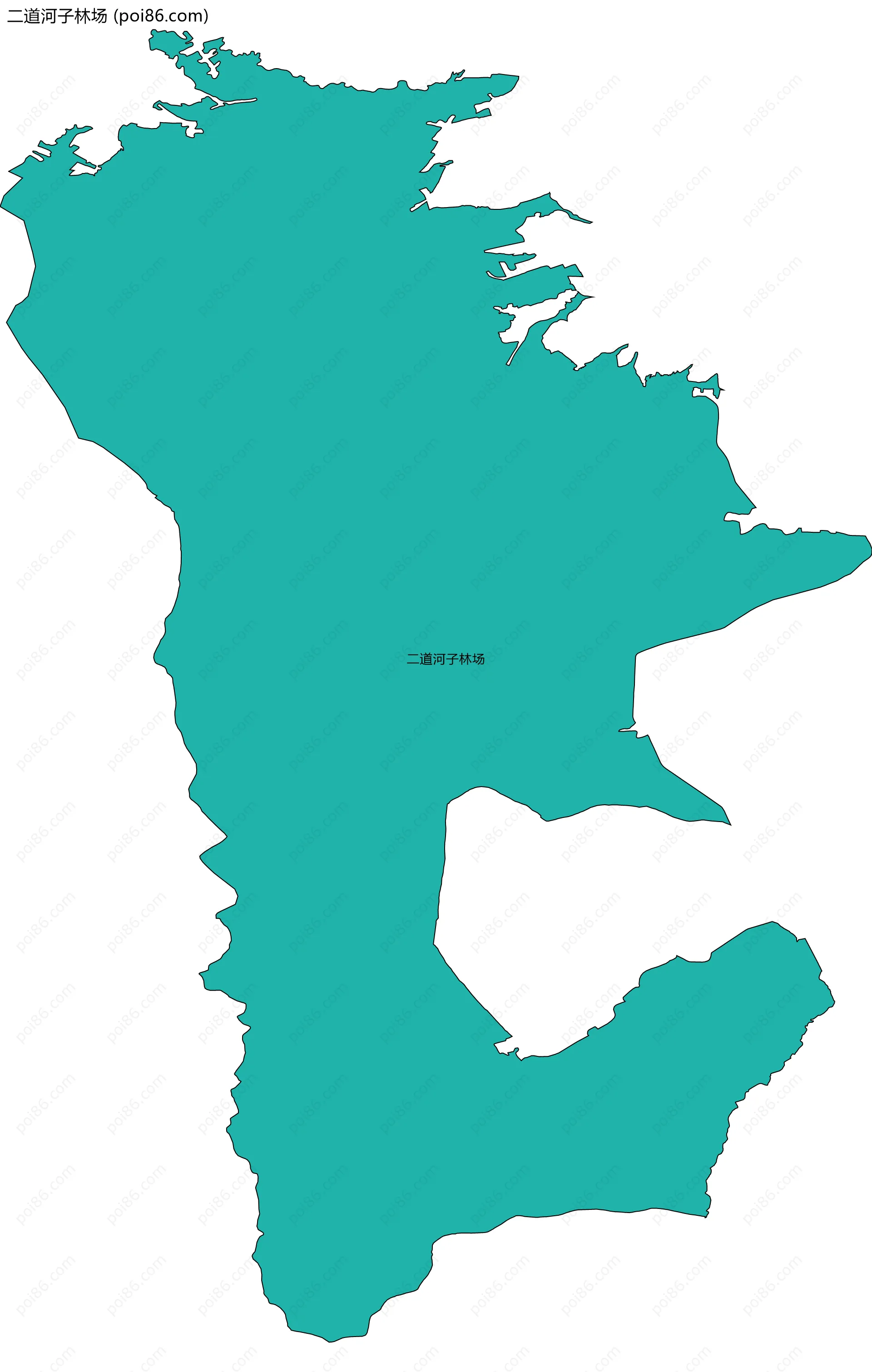 二道河子林场边界地图