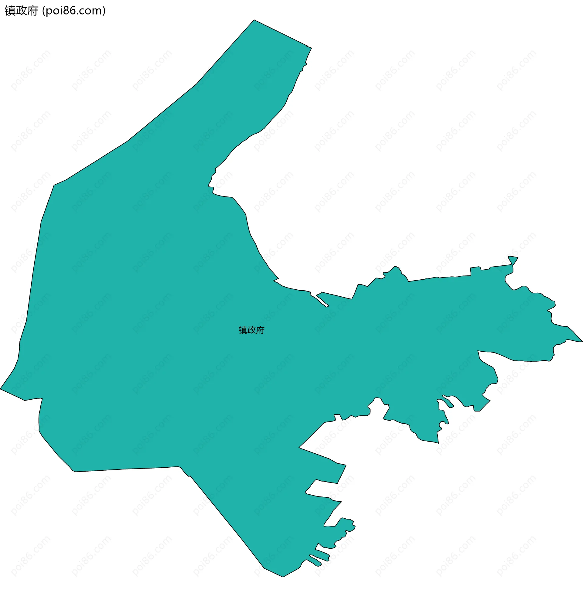 镇政府边界地图