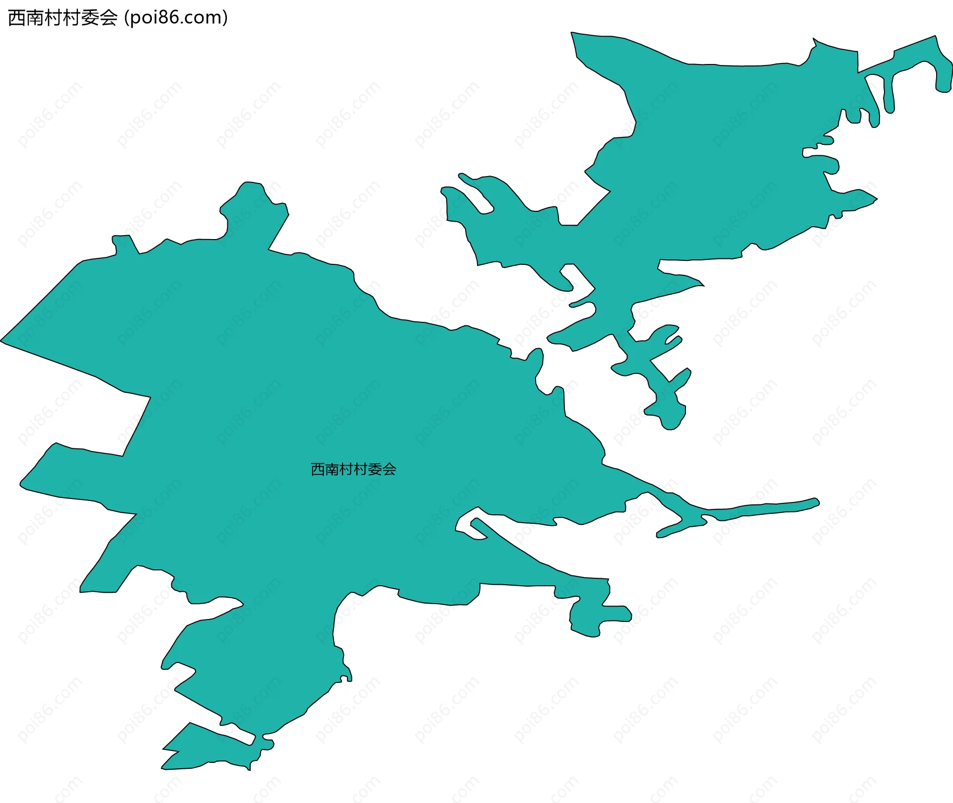 西南村村委会边界地图