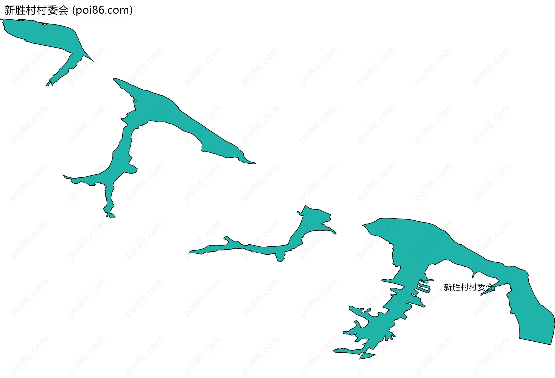 新胜村村委会边界地图
