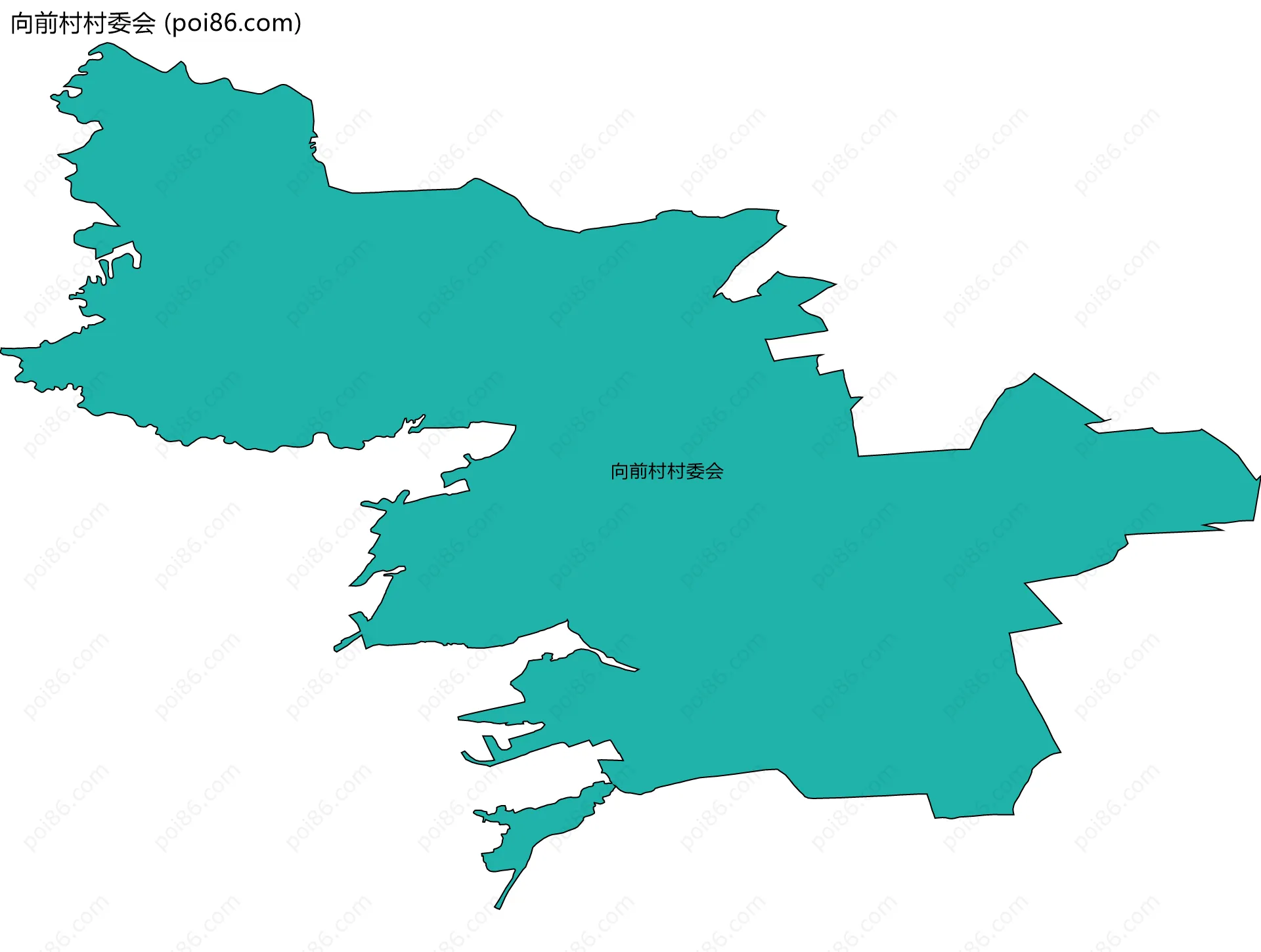 向前村村委会边界地图