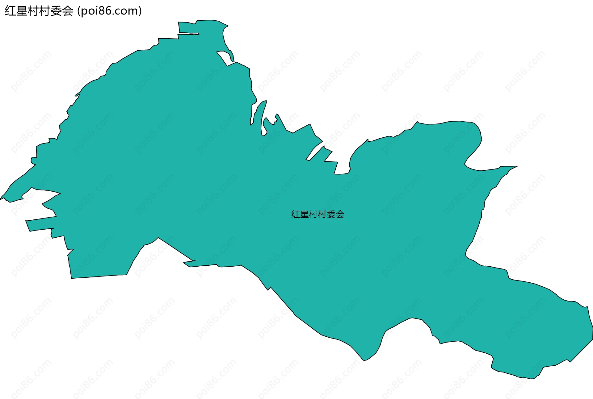 红星村村委会边界地图