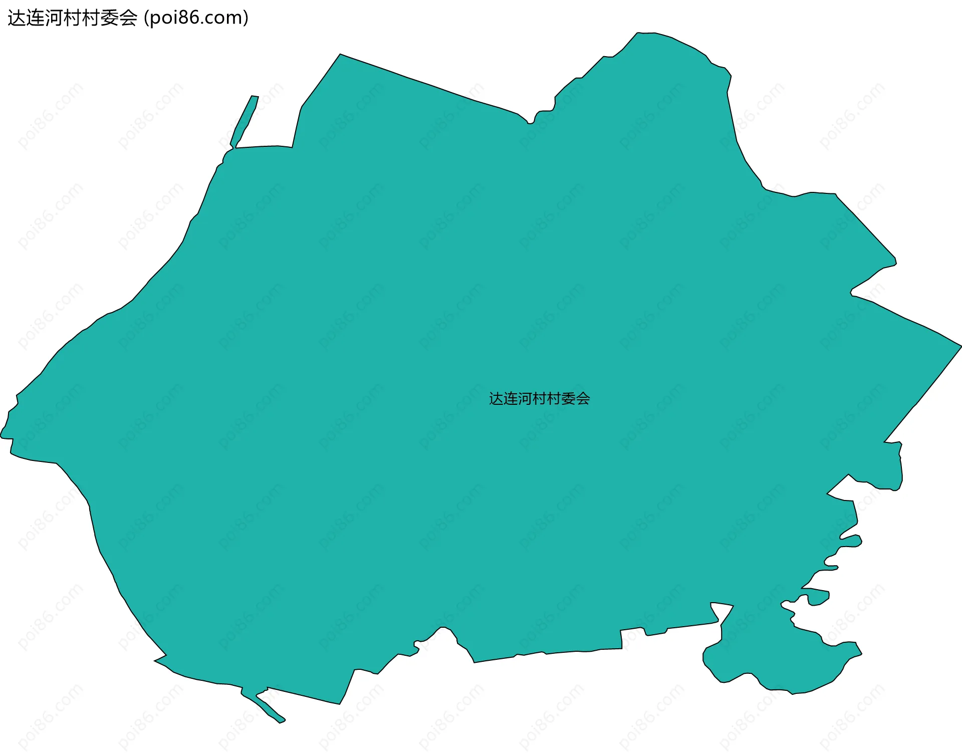 达连河村村委会边界地图